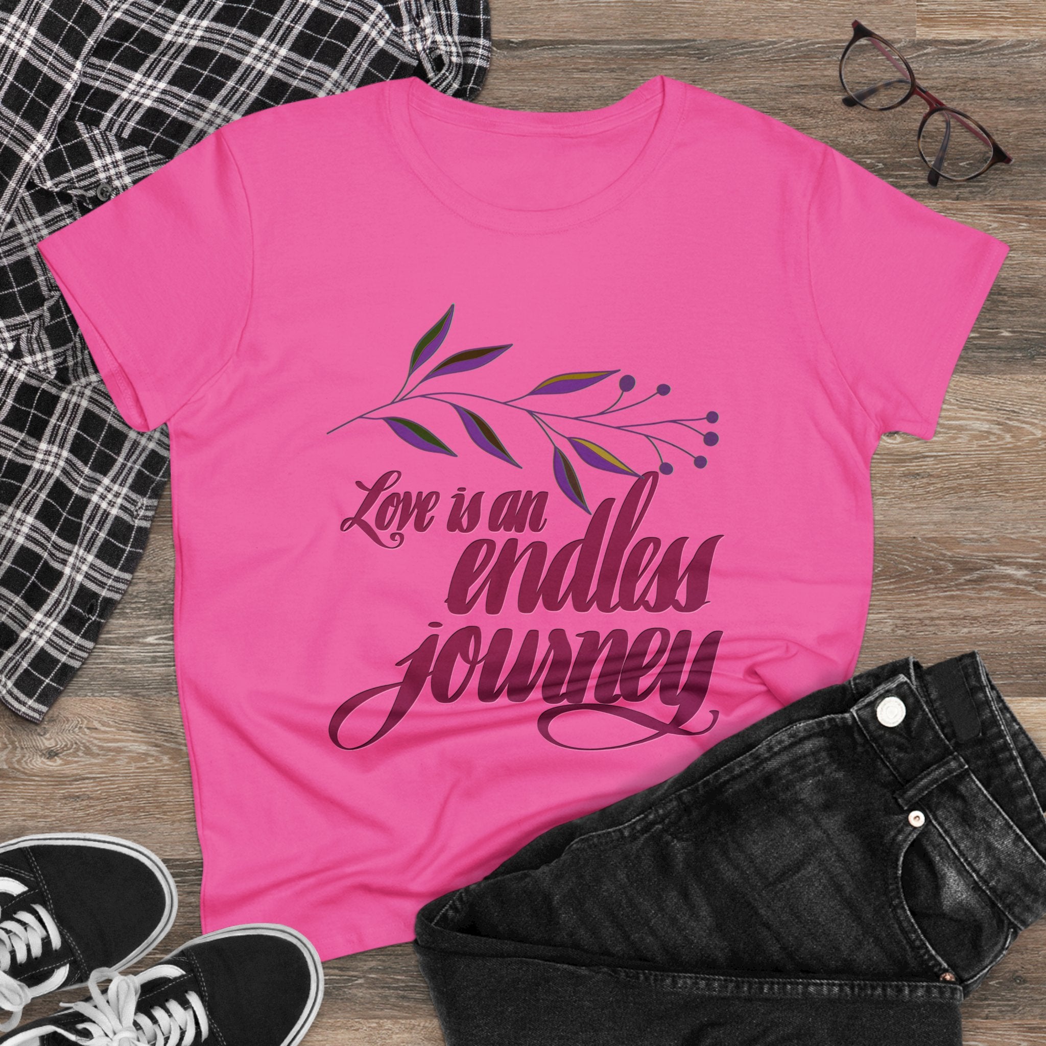 LOVE IS AN ENDLESS JOURNEY QUOTABLE SHAKESPEARE Cotton Tee