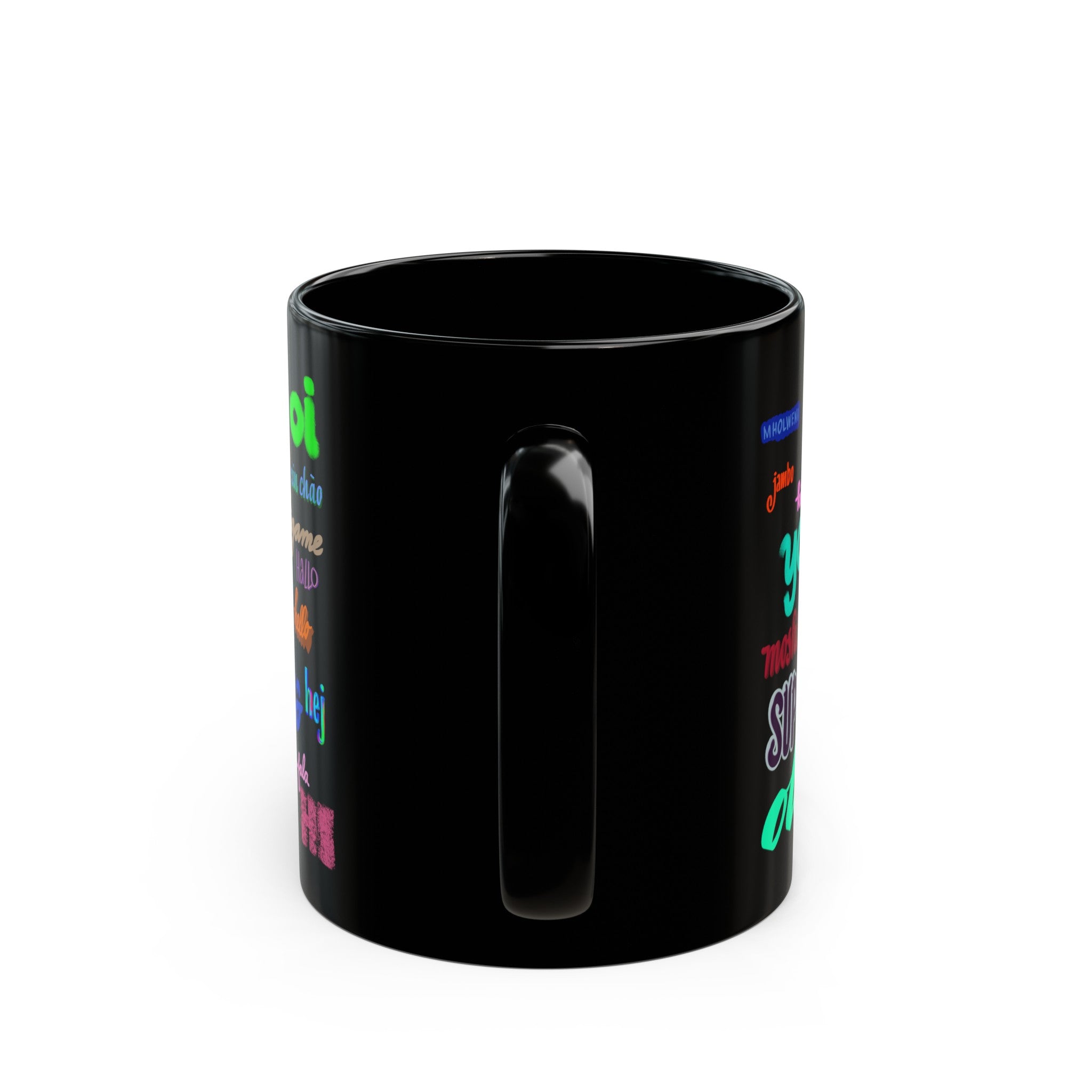 HELLO HELLO Black Mug (11oz, 15oz)