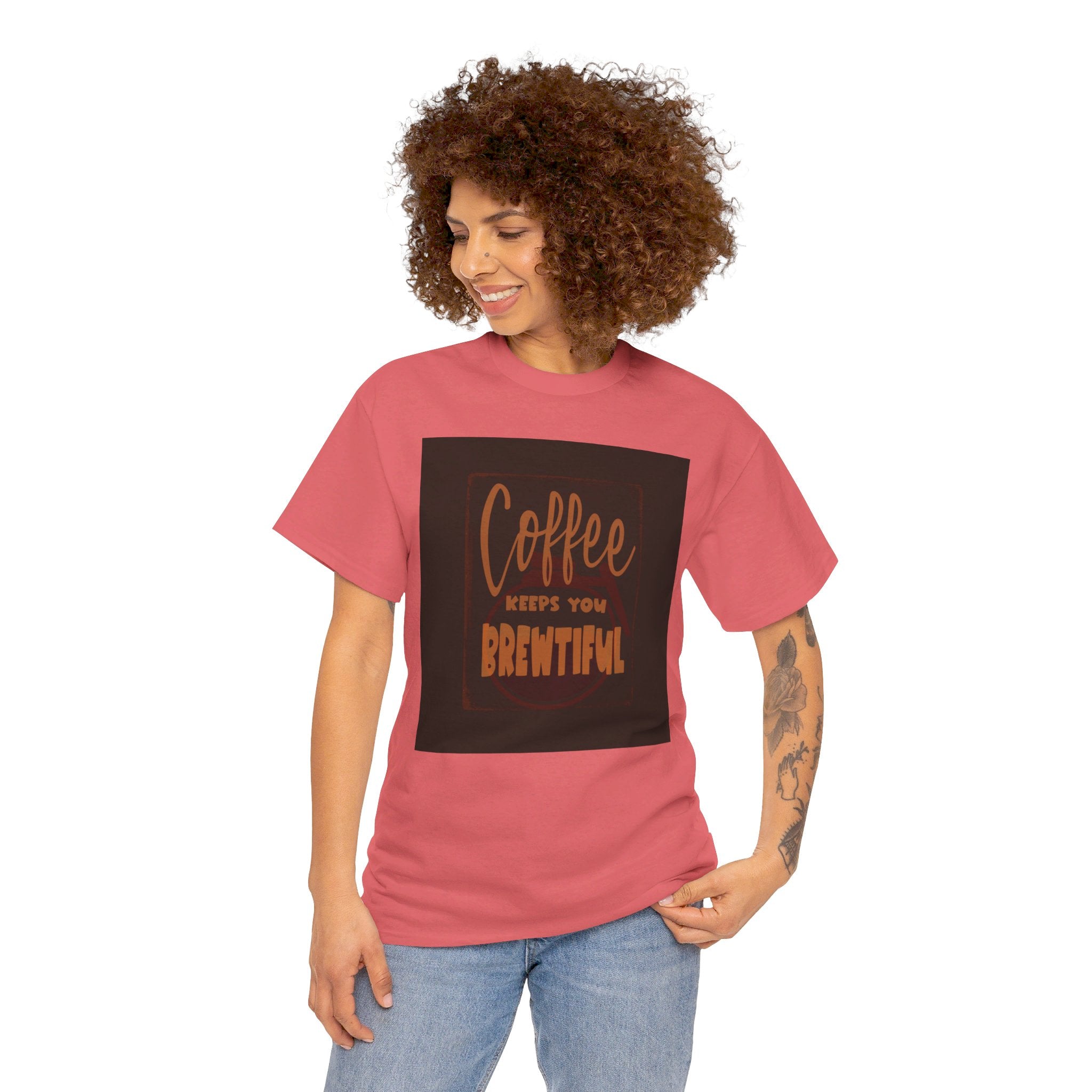 COFFEE KEEPS YOU BREWTIFUL Unisex Heavy Cotton Tee