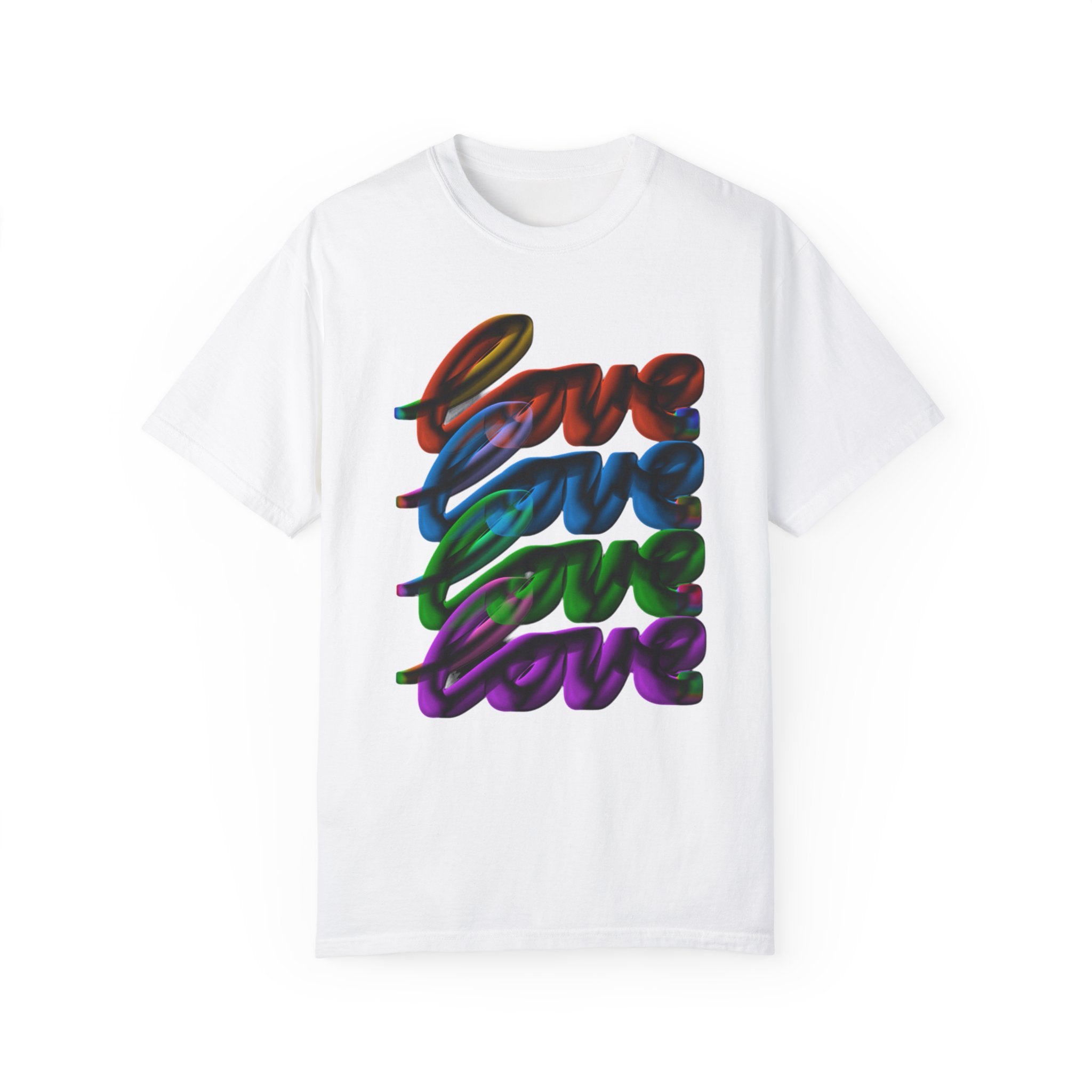 LOVE MULTI Unisex Garment-Dyed T-shirt