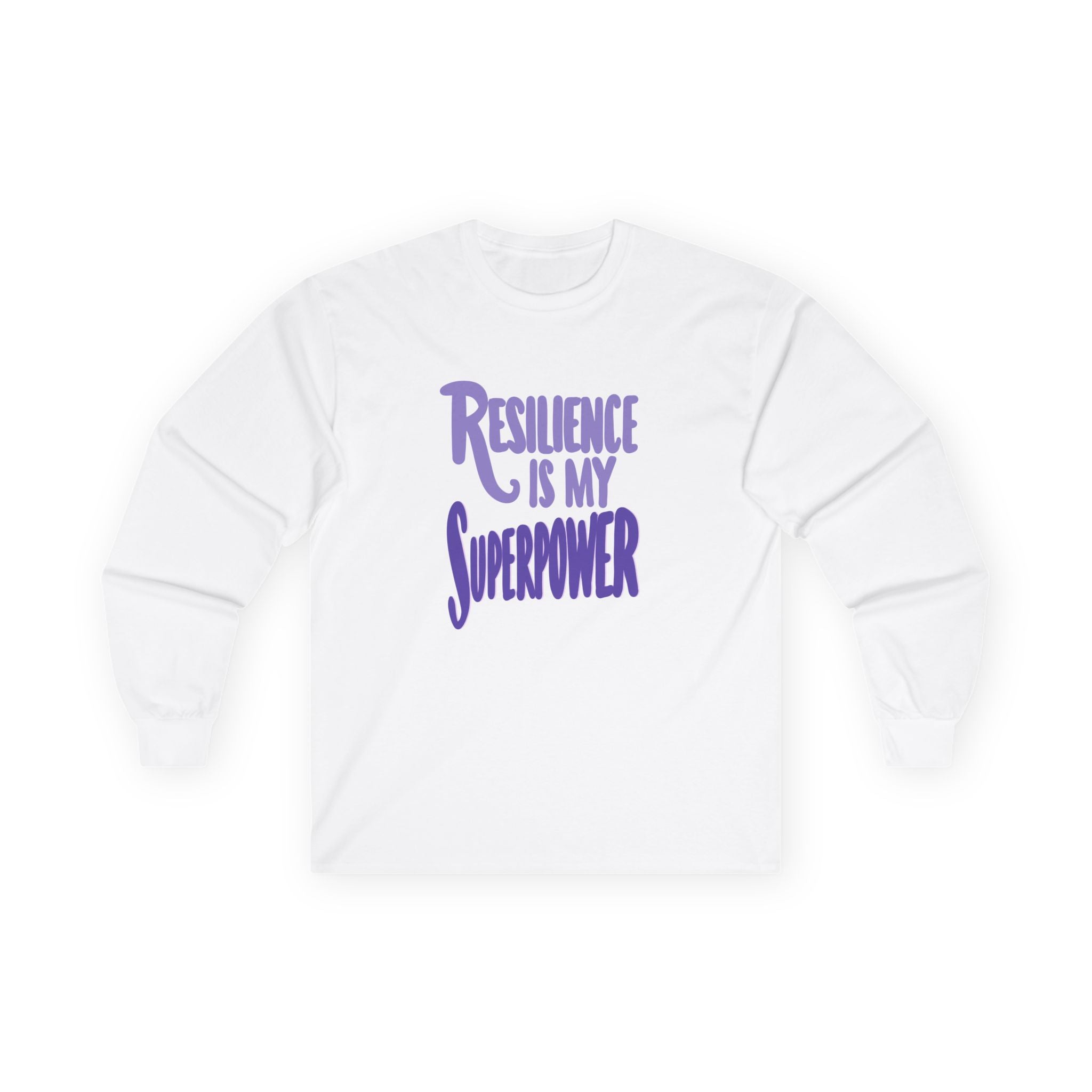 Resilience is My Superpower Long Sleeve Tee - Unisex Inspirational Cotton Shirt