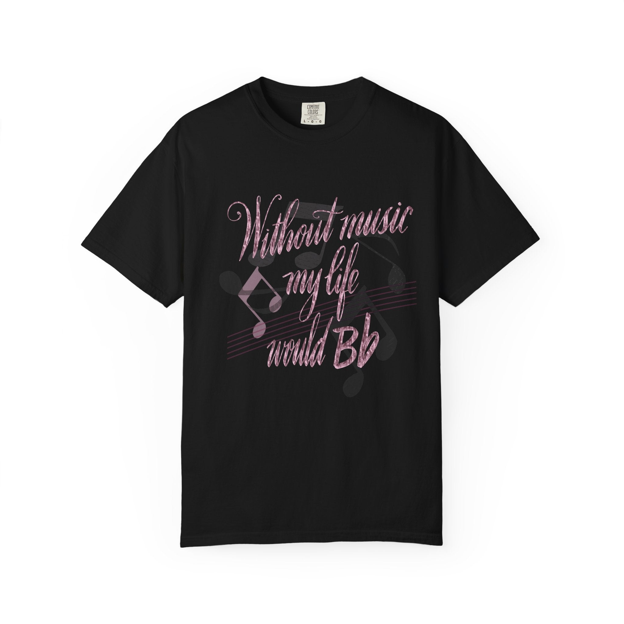 Music Lover's Unisex T-shirt - 'Without Music My Life Would Be Flat” Design