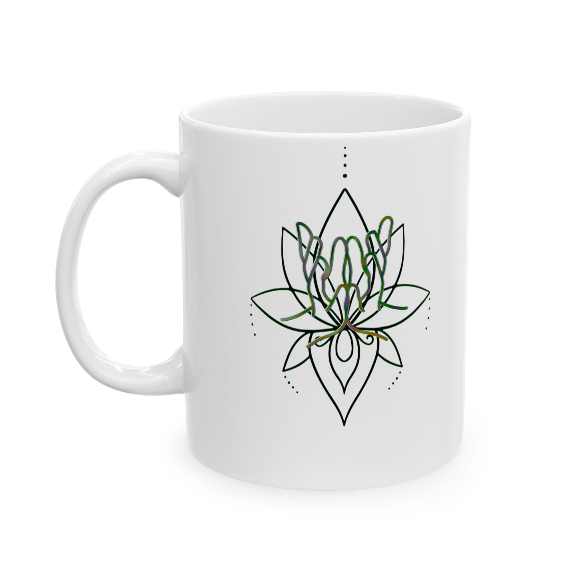 Lotus Mudra Ceramic Mug - 11oz