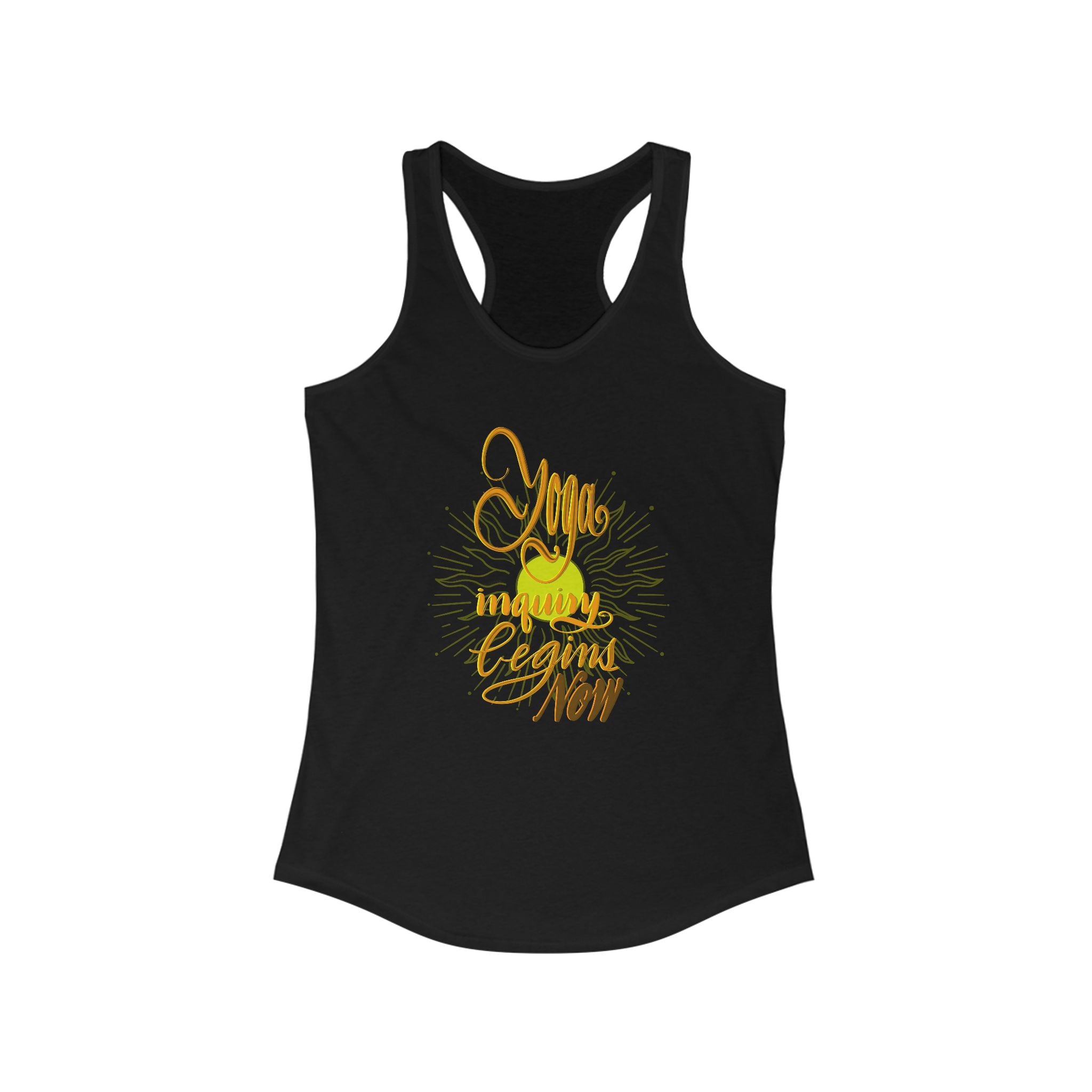 Racerback Tank - Yoga Inquiry Begins Now