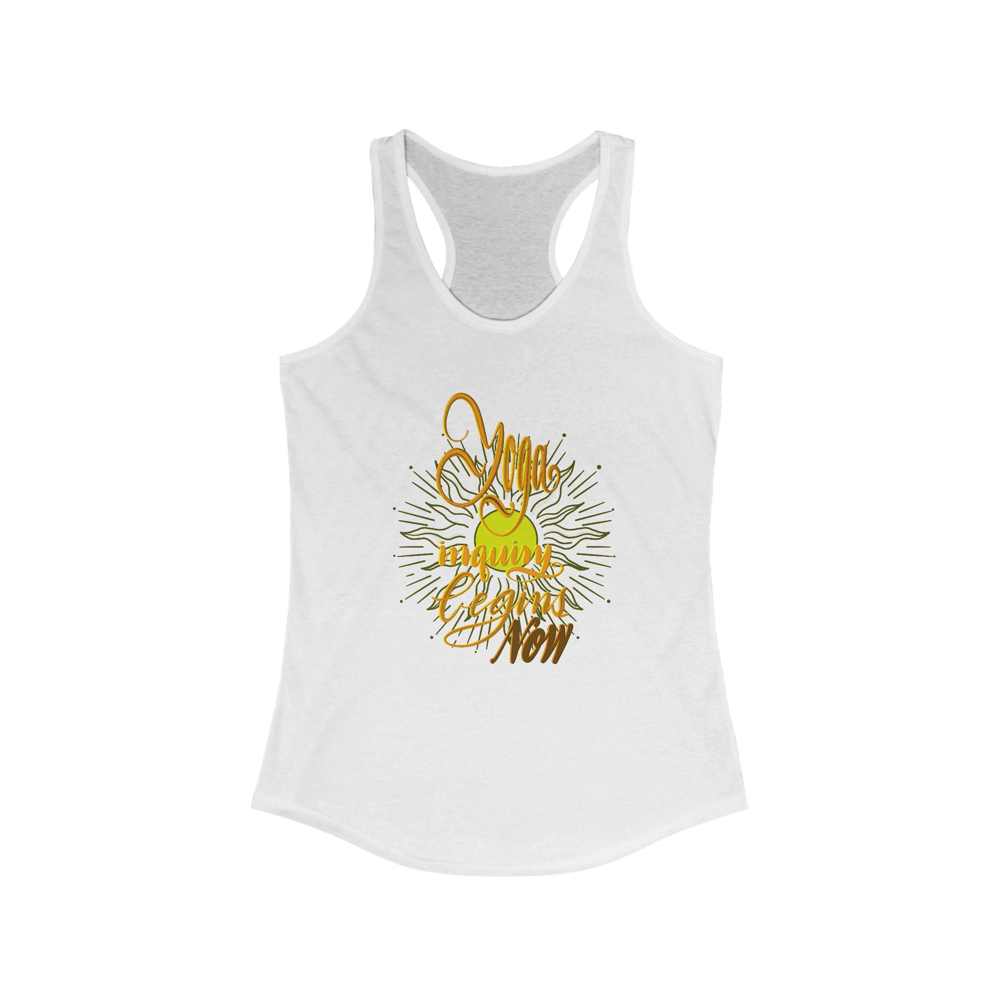 Racerback Tank - Yoga Inquiry Begins Now