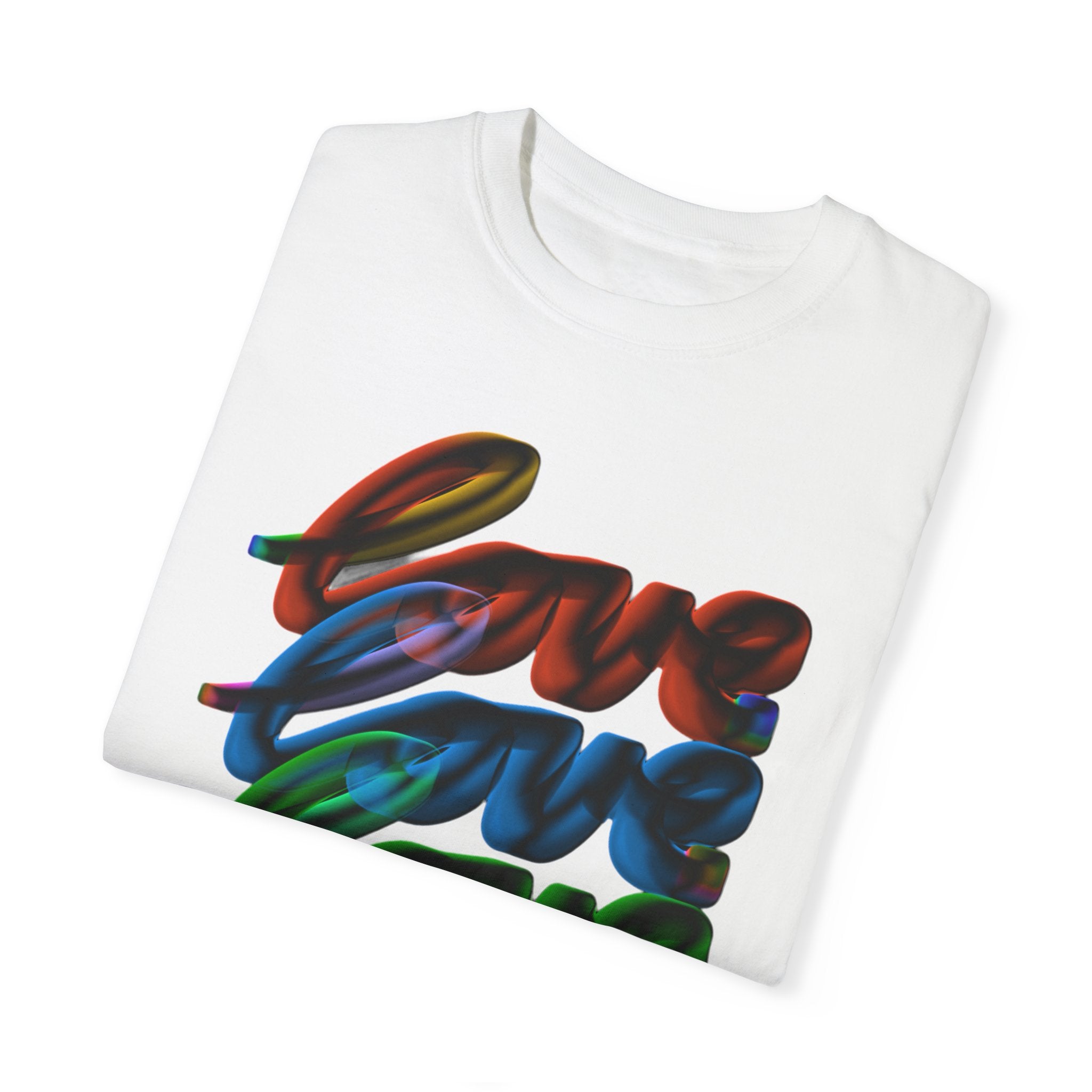 LOVE MULTI Unisex Garment-Dyed T-shirt