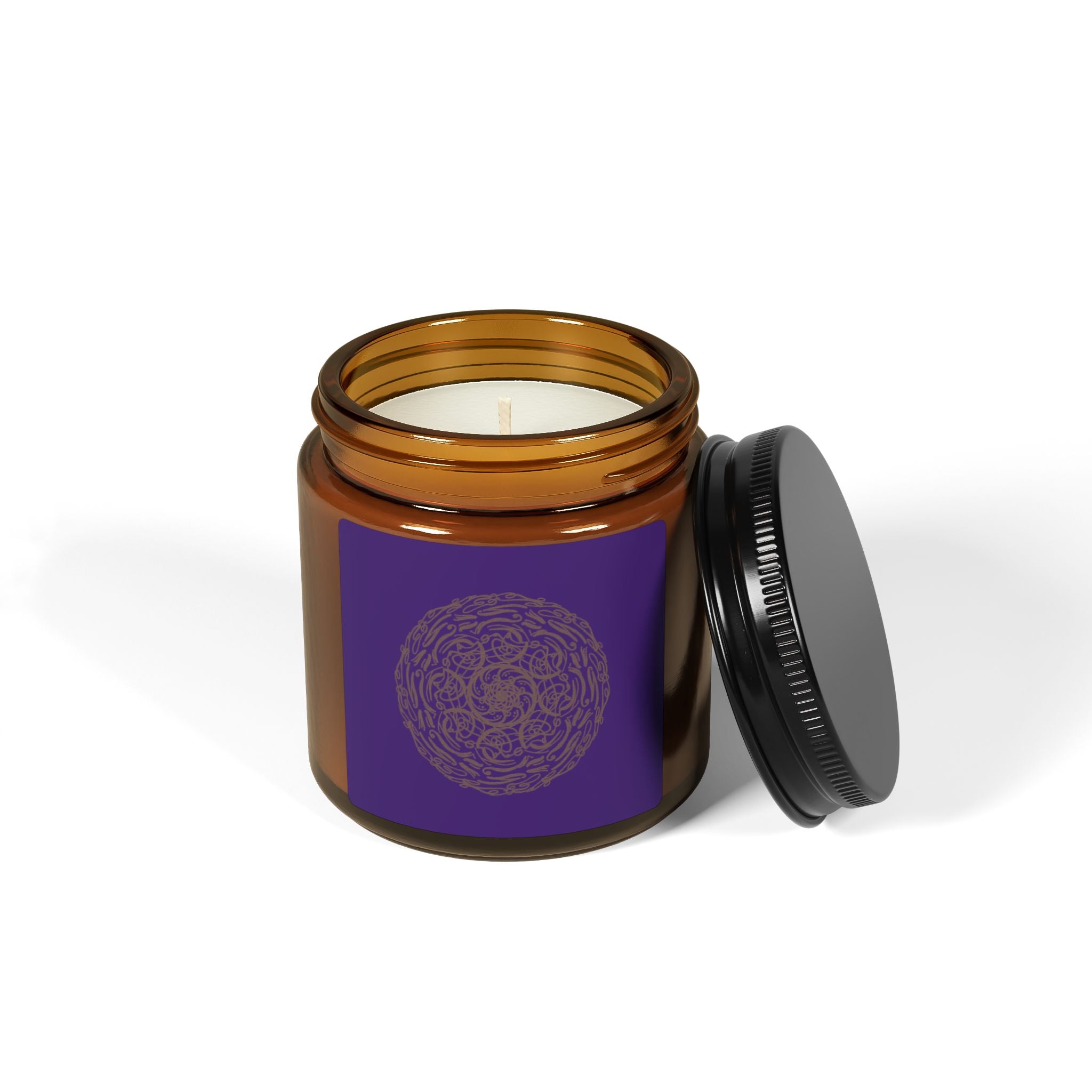 Relaxing Scented Soy Candle - Eco-Friendly Amber Jar, Aromatherapy Gift for Home, Meditation, Spa, Birthday, Housewarming