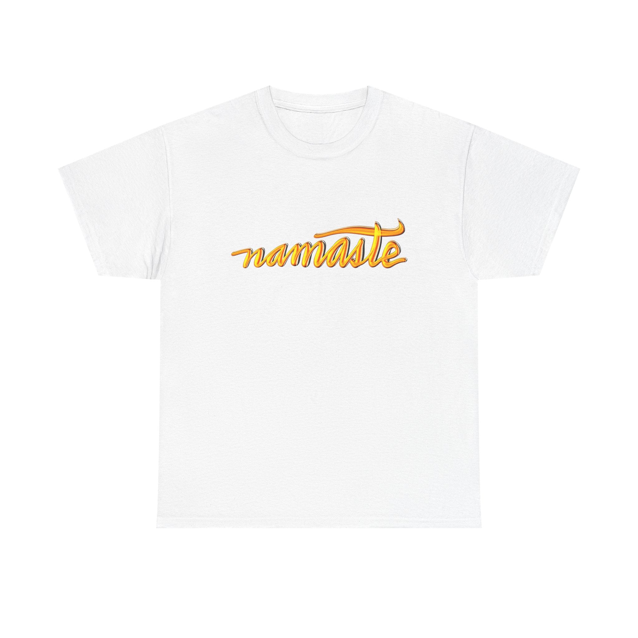 Namaste Unisex Heavy Cotton Tee - Relaxed Fit Yoga Shirt