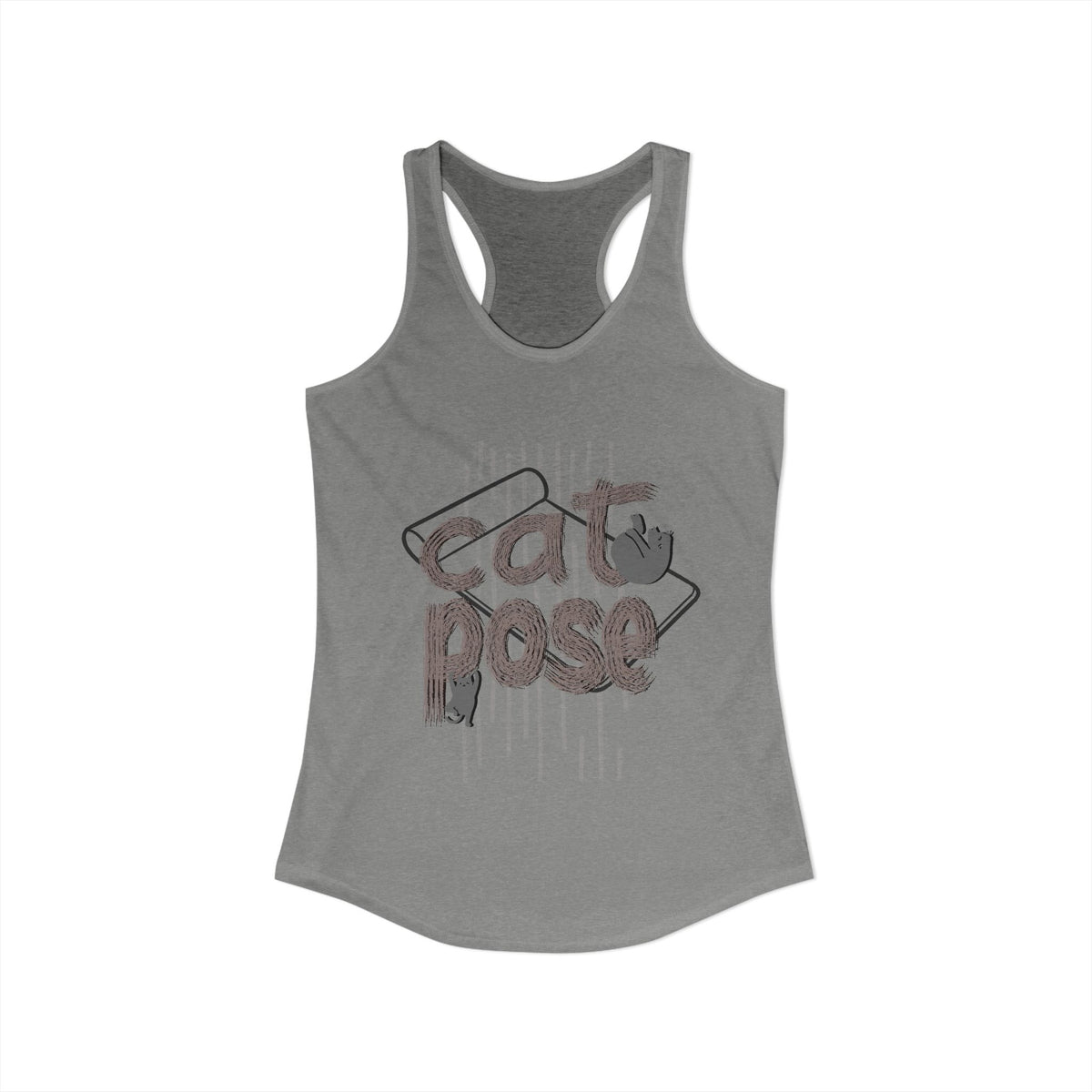 Cat Pose Women's Ideal Racerback Tank