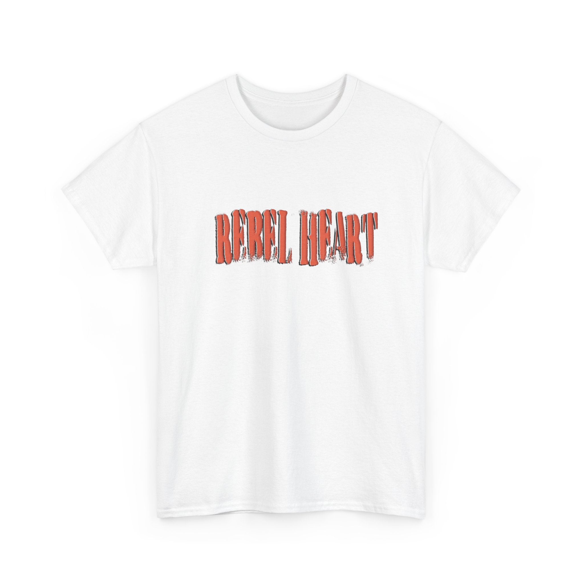 Rebel Heart Unisex Heavy Cotton Tee - Trendy Graphic T-Shirt for Free Spirits