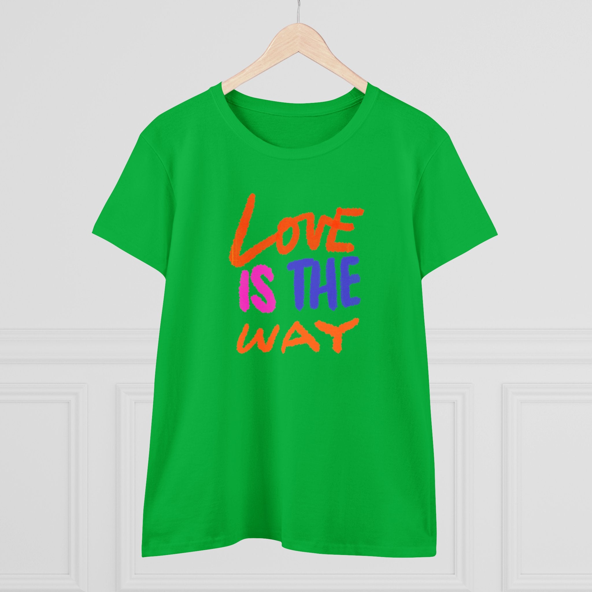 LOVE IS THE WAY Women's Midweight Cotton Tee