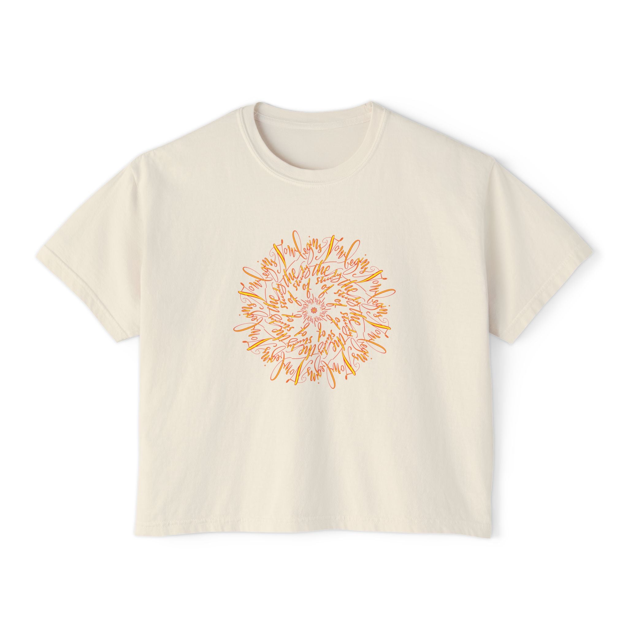 Boxy Tee - Yoga Mandala for National Yoga Awareness Month