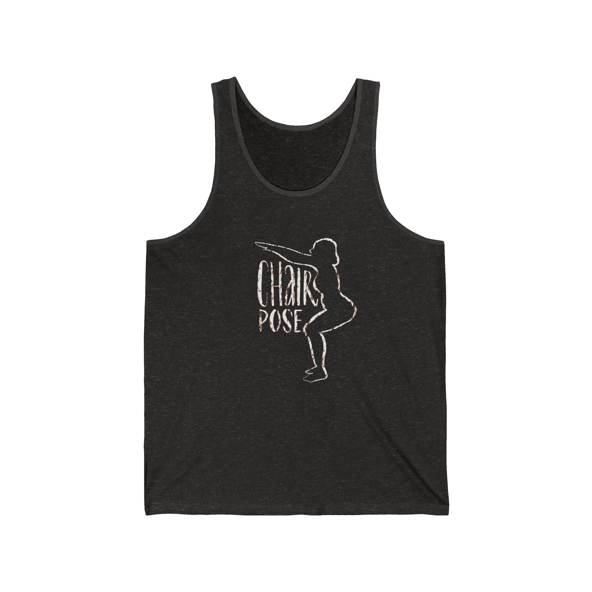 Yoga Chair Pose Unisex Jersey Tank Top | Fitness Apparel | Relaxation Wear | Gift for Yogis | Summer Workout Clothes, Meditation Tank, [...]