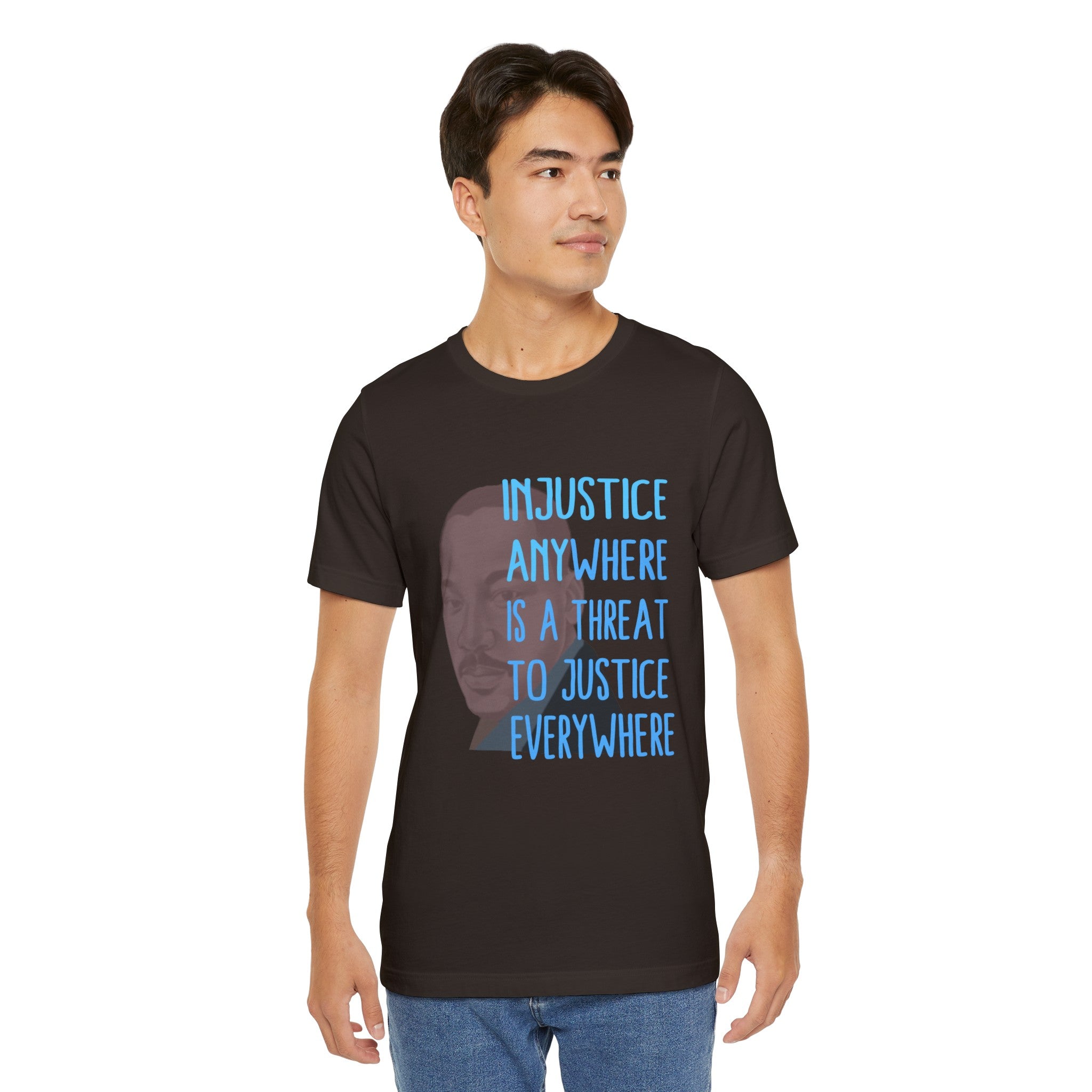 MLK INJUSTICE ANYWHERE Unisex Jersey T-Shirt