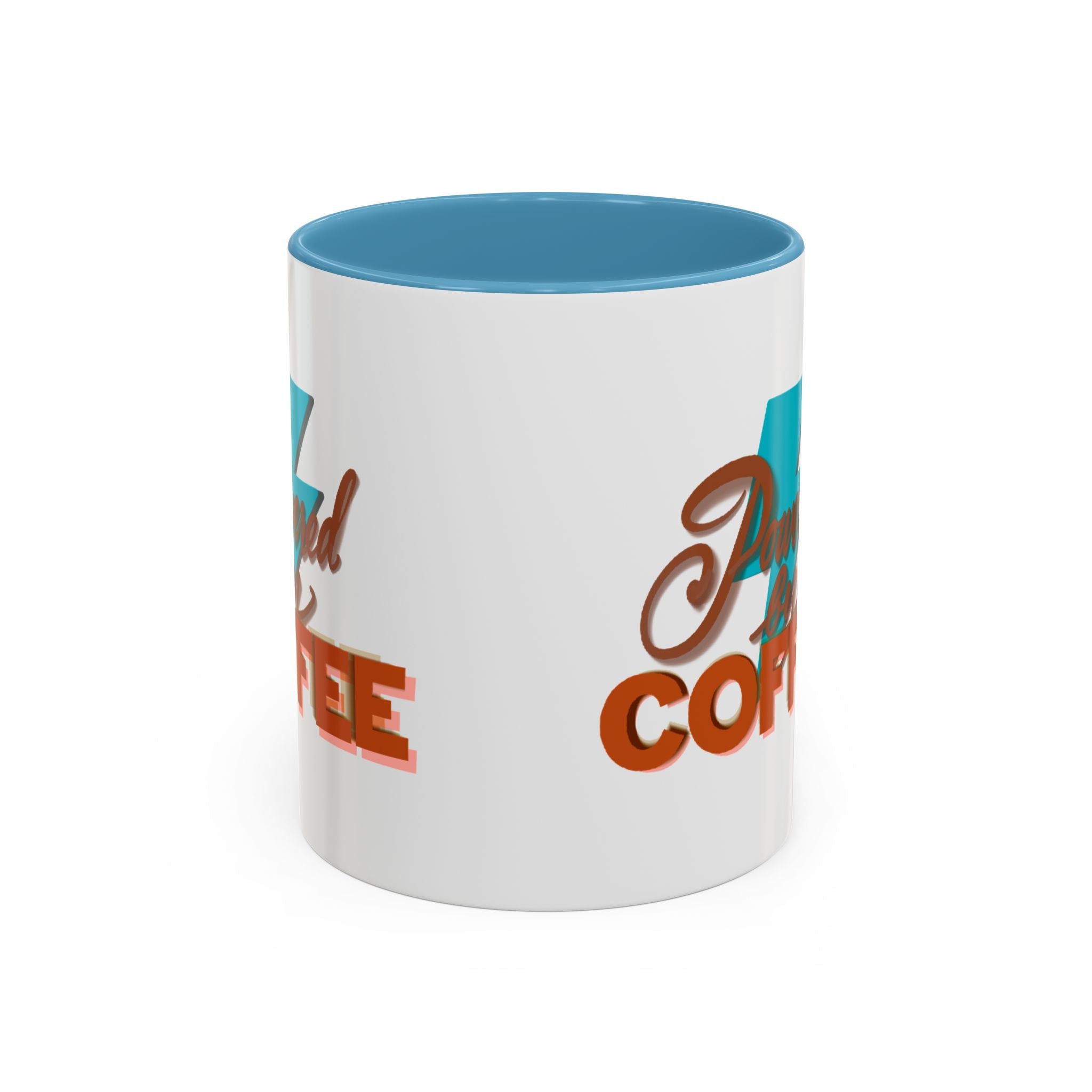 POWERED BY COFFEE Accent Coffee Mug (11 oz)