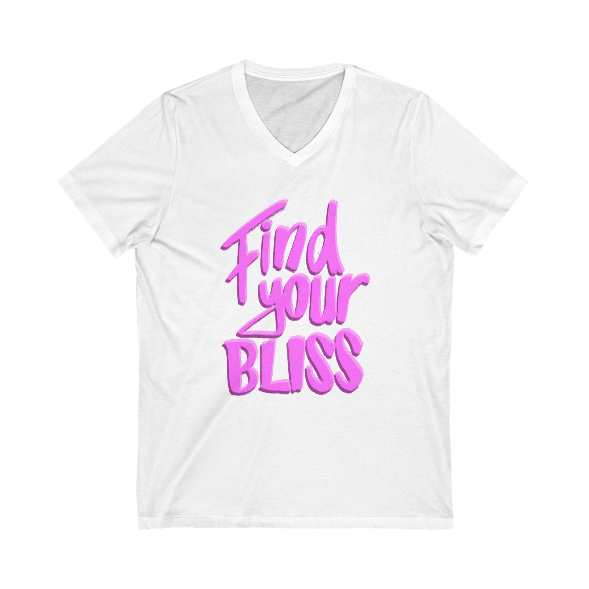 Find Your Bliss V-Neck Tee - Comfortable & Stylish T-Shirt for Positive Vibes