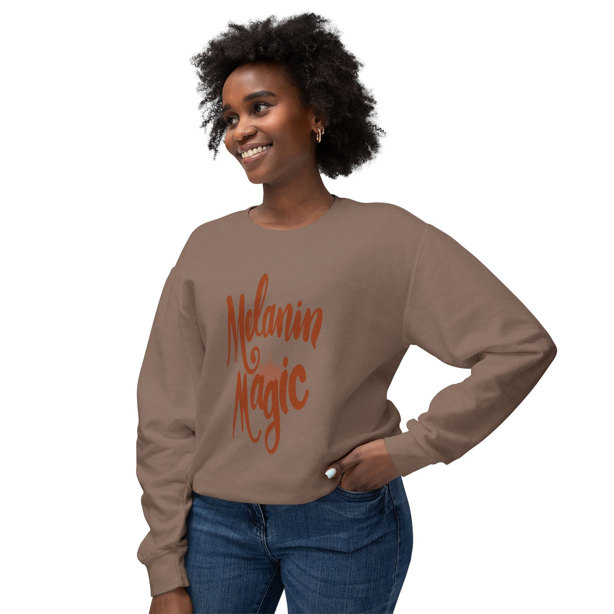 Melanin Magic Crewneck Sweatshirt — Comfort Fit Inspirational Graphic