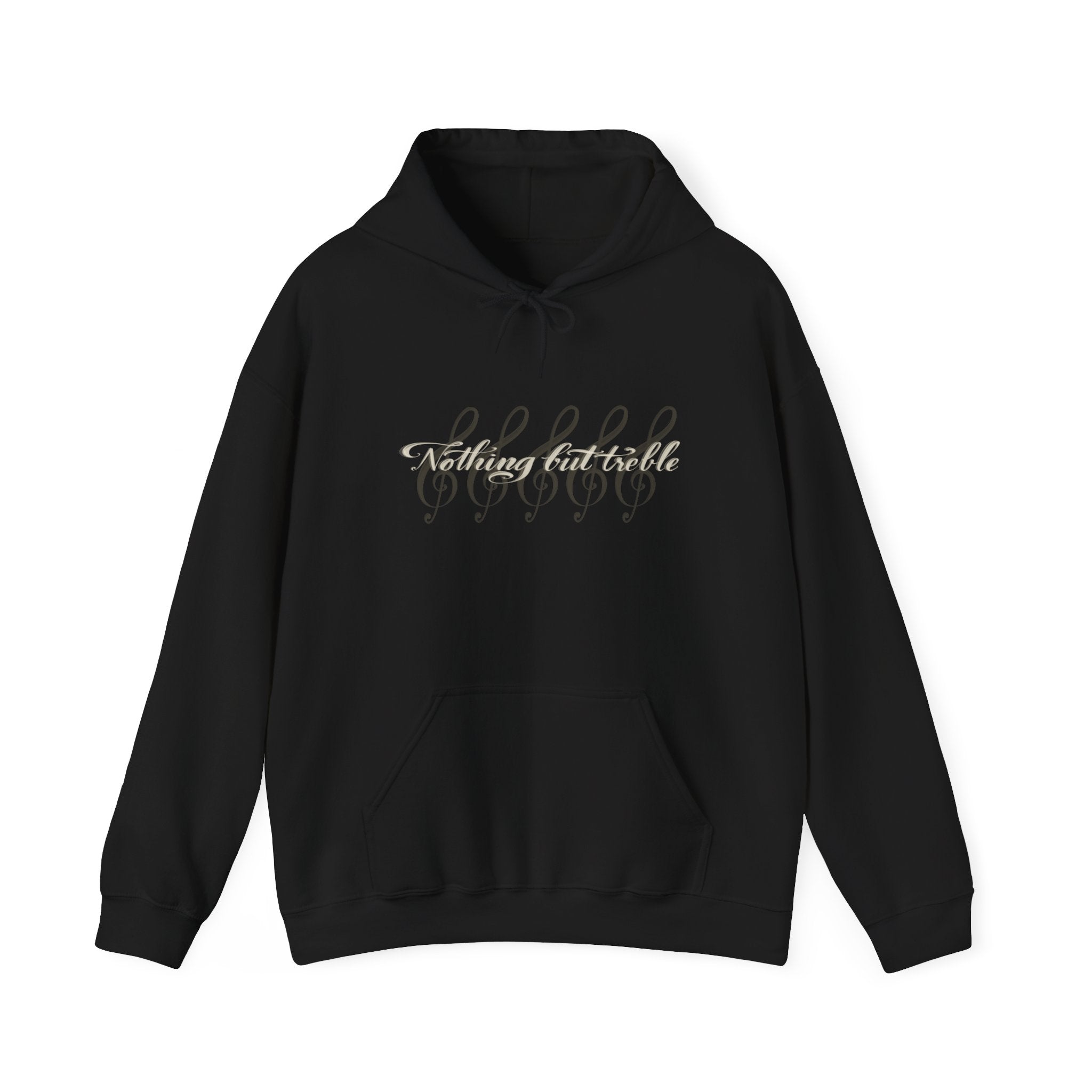 Treble Clef Calligraphy Hoodie — Nothing But Treble Music Lovers Sweatshirt