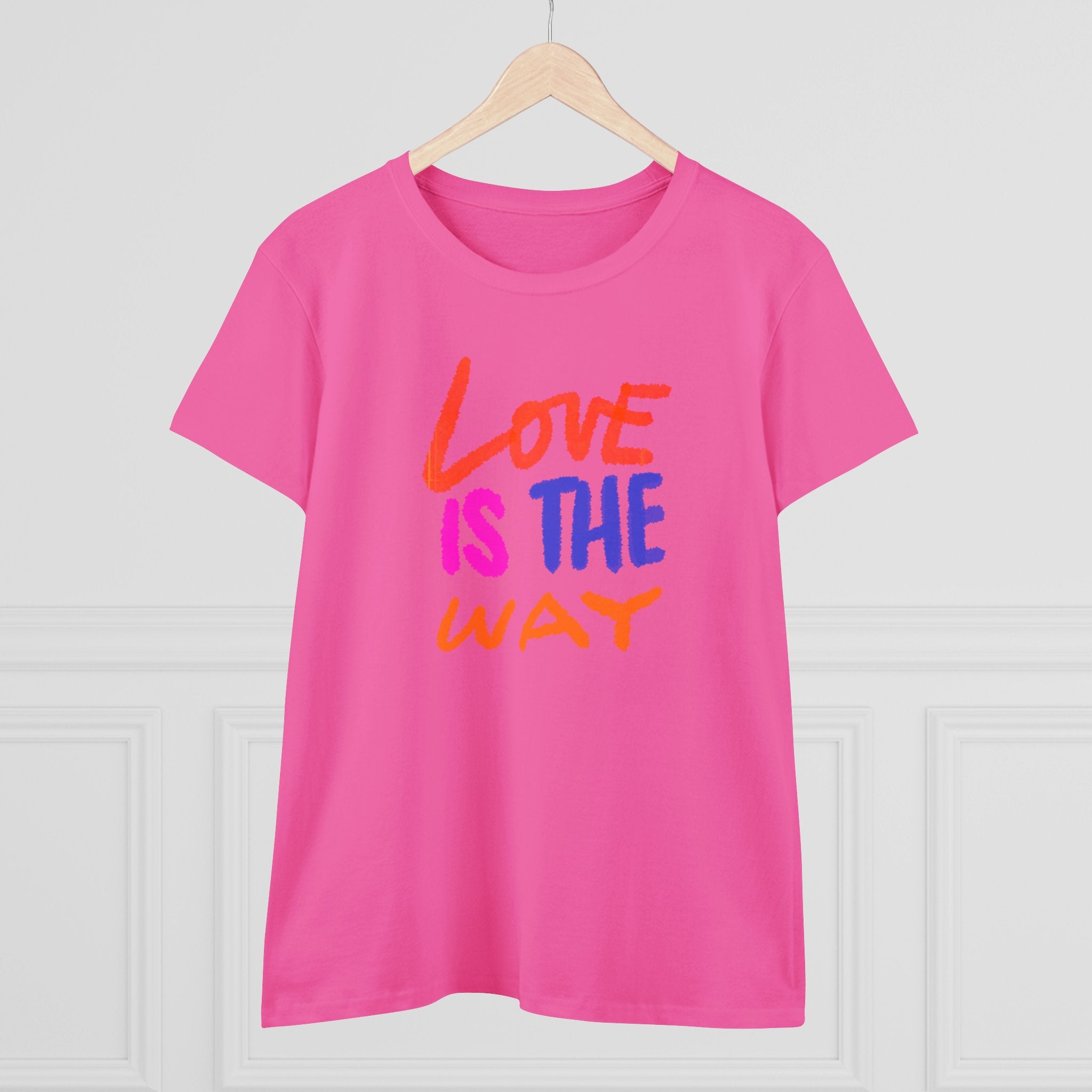 LOVE IS THE WAY Women's Midweight Cotton Tee