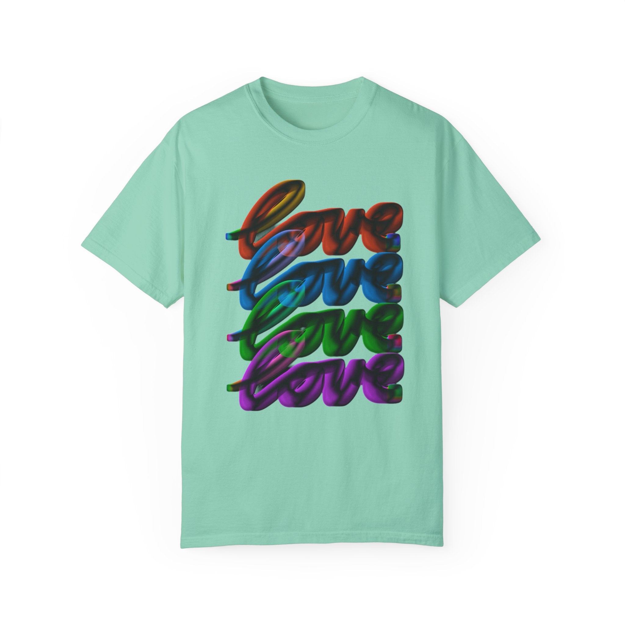 LOVE MULTI Unisex Garment-Dyed T-shirt