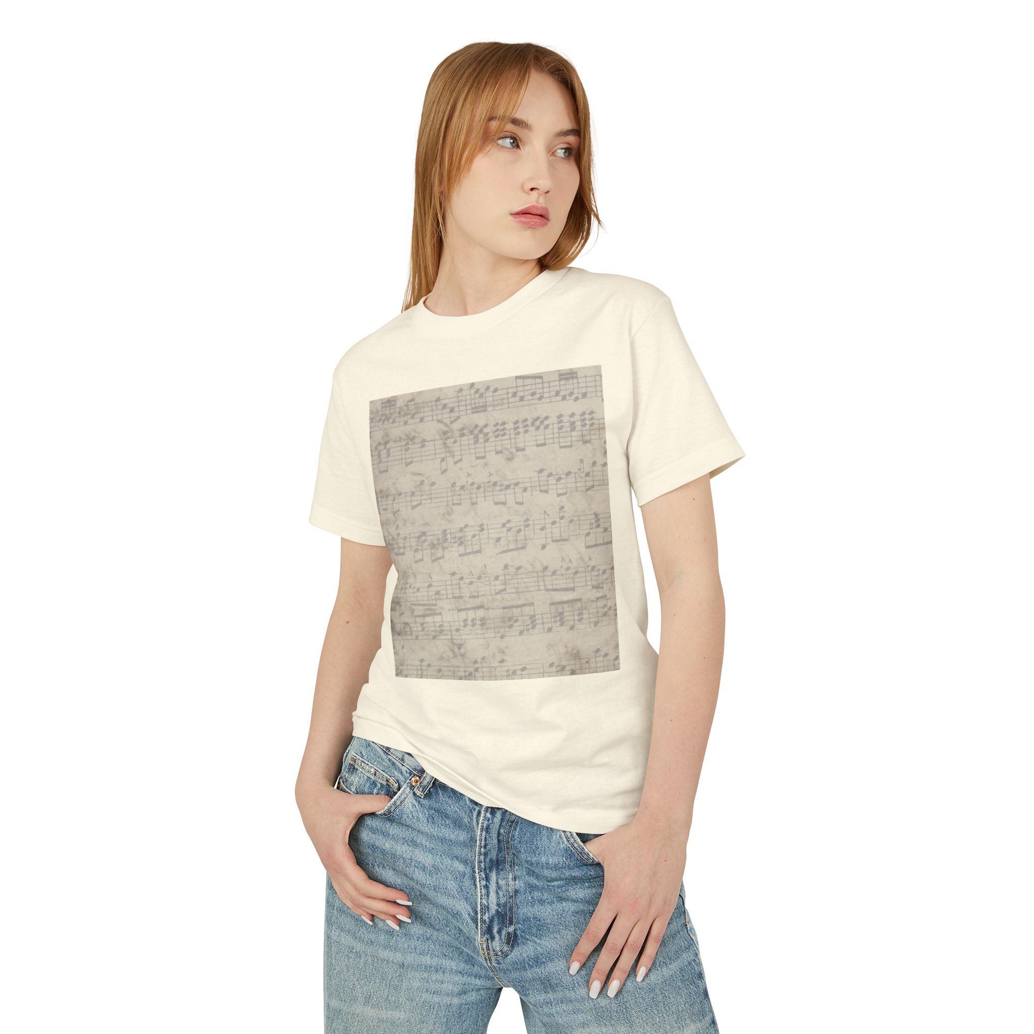 Vintage Music Sheet Unisex Heavyweight Tee