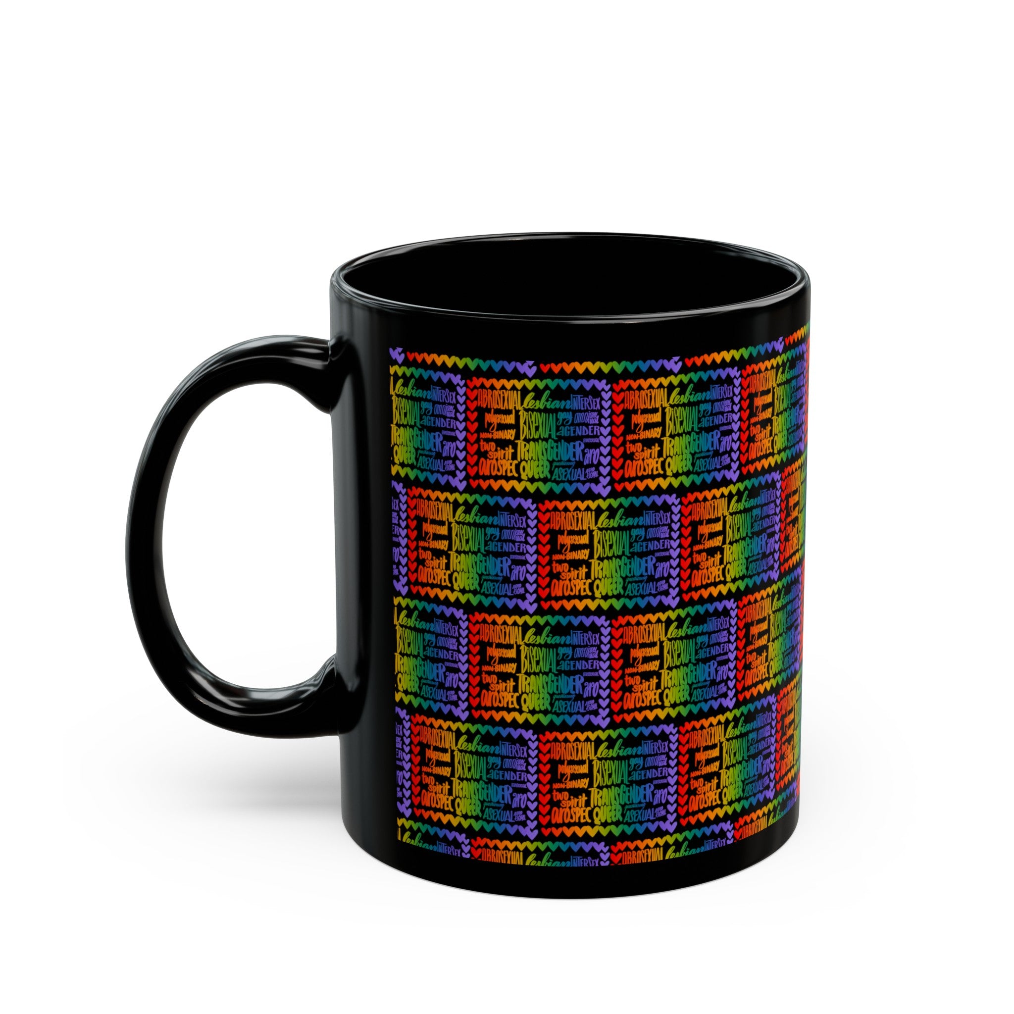 LGBTQIA+ Black Mug (11oz, 15oz)