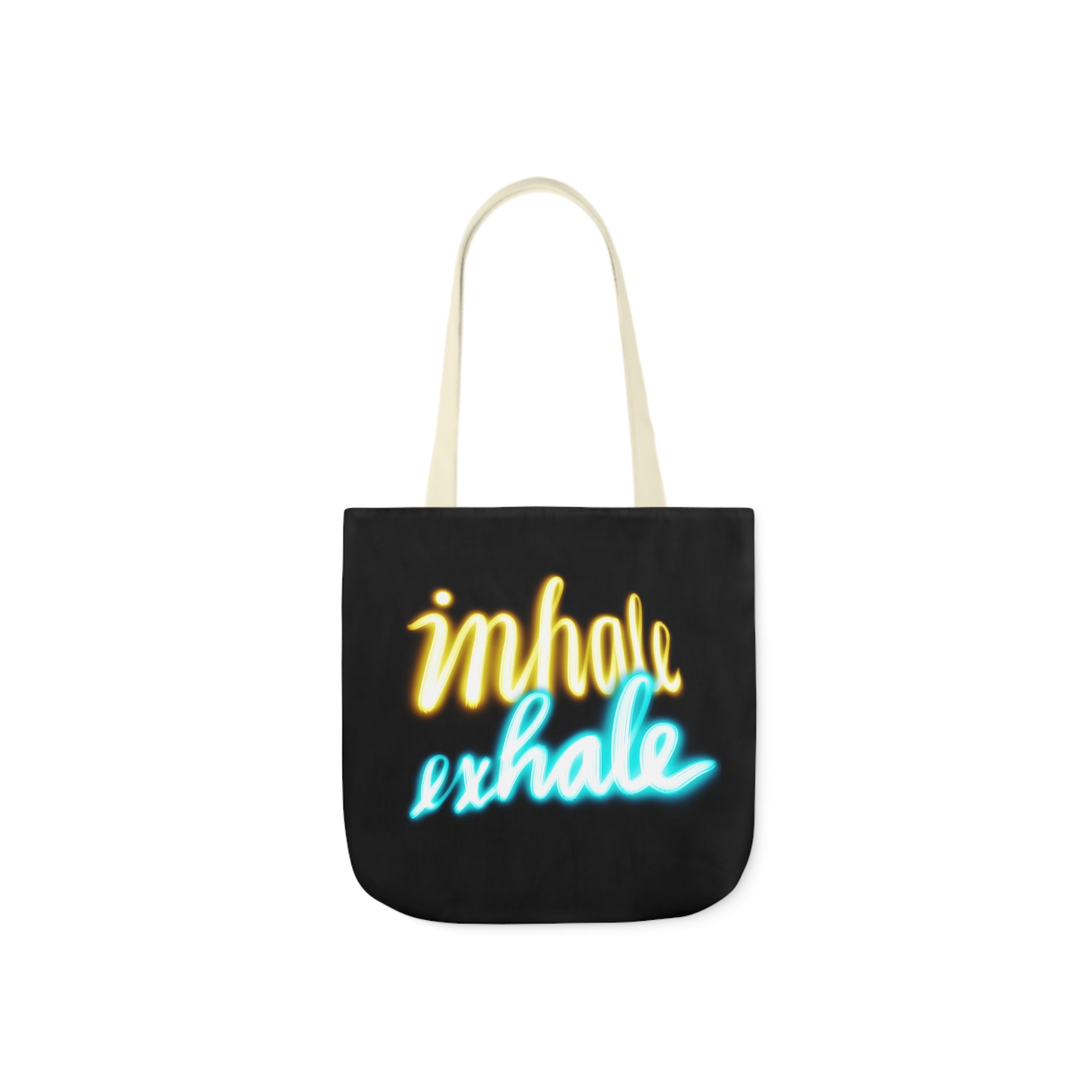 INHALE EXHALE Canvas Tote Bag, 5-Color Straps