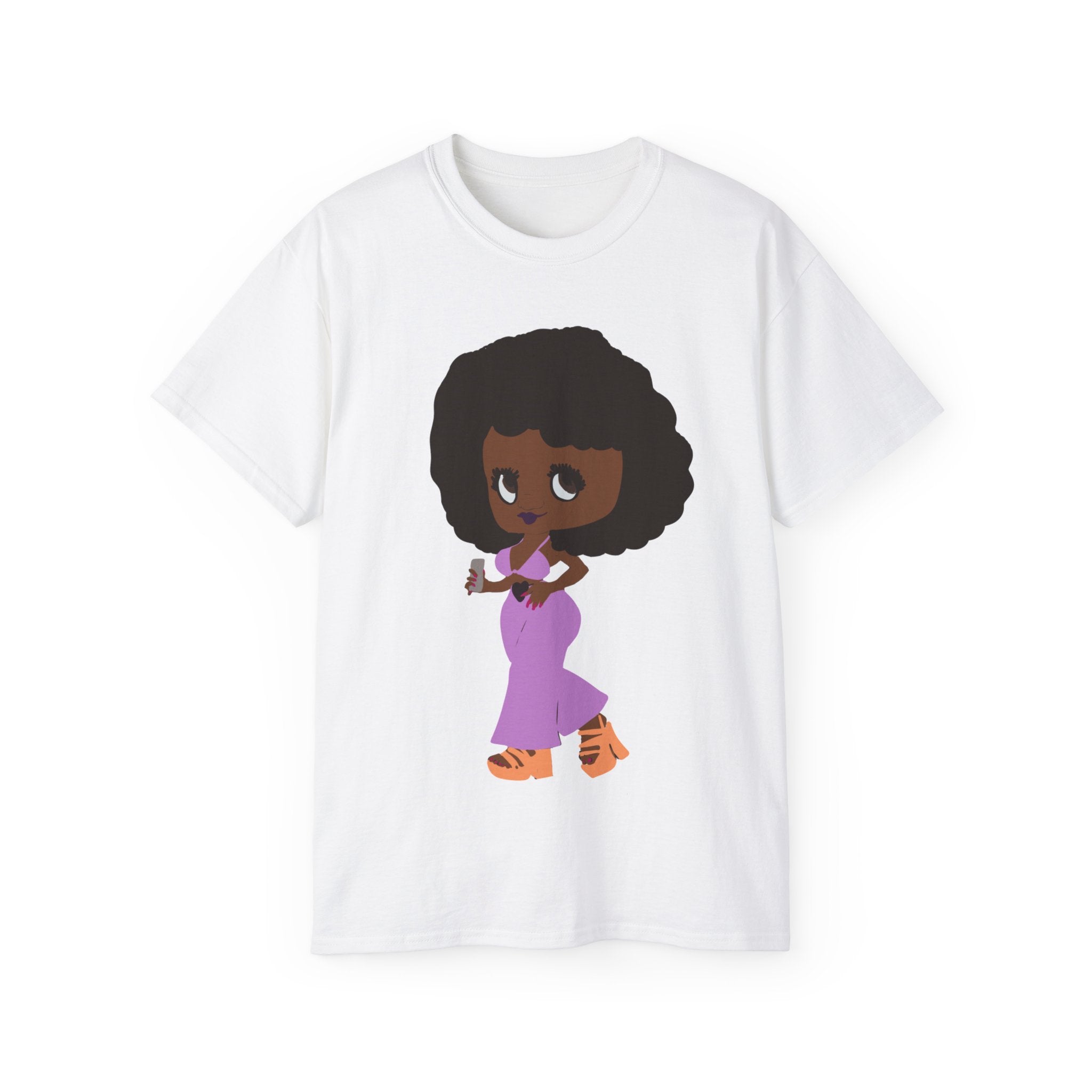 BETTINA WITH CELL PHONE Unisex Ultra Cotton Tee