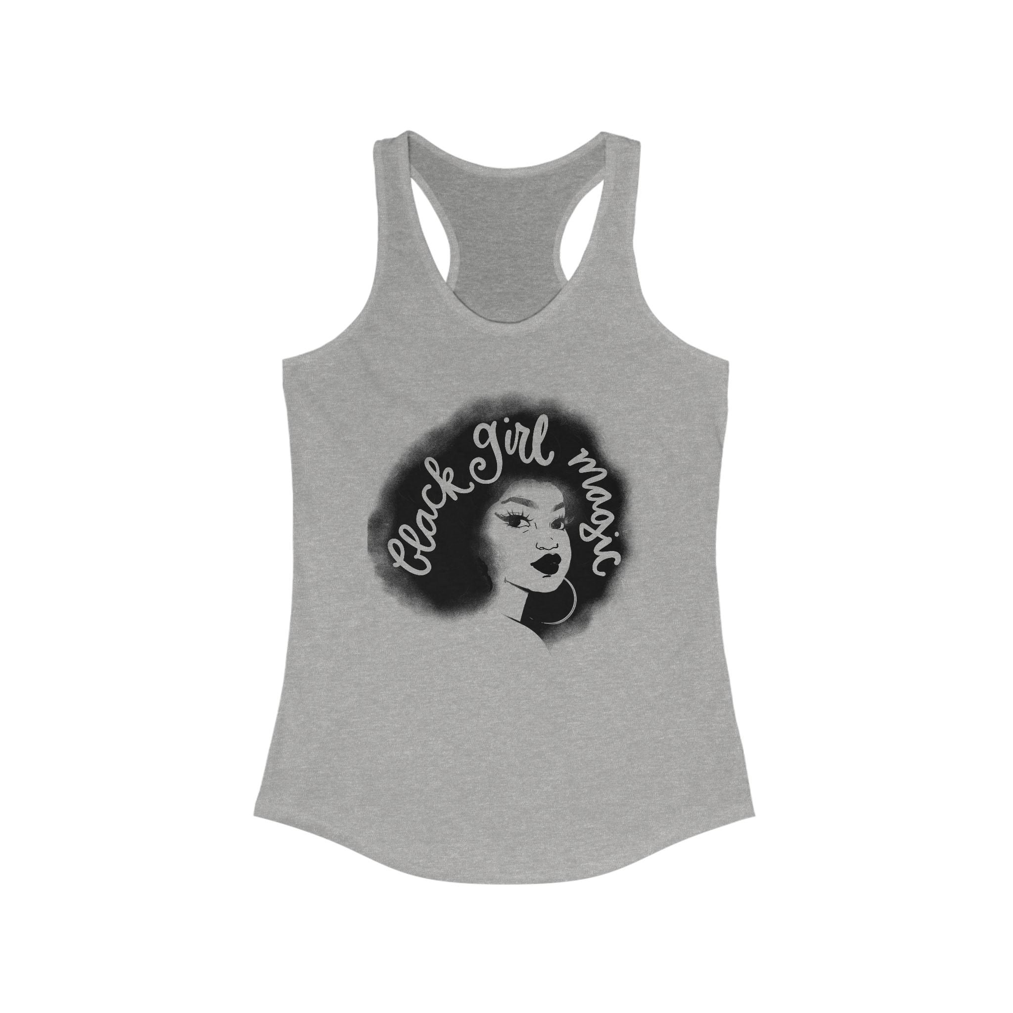 Black Girl Magic Racerback Tank - Empowering Women’s Fitness Top
