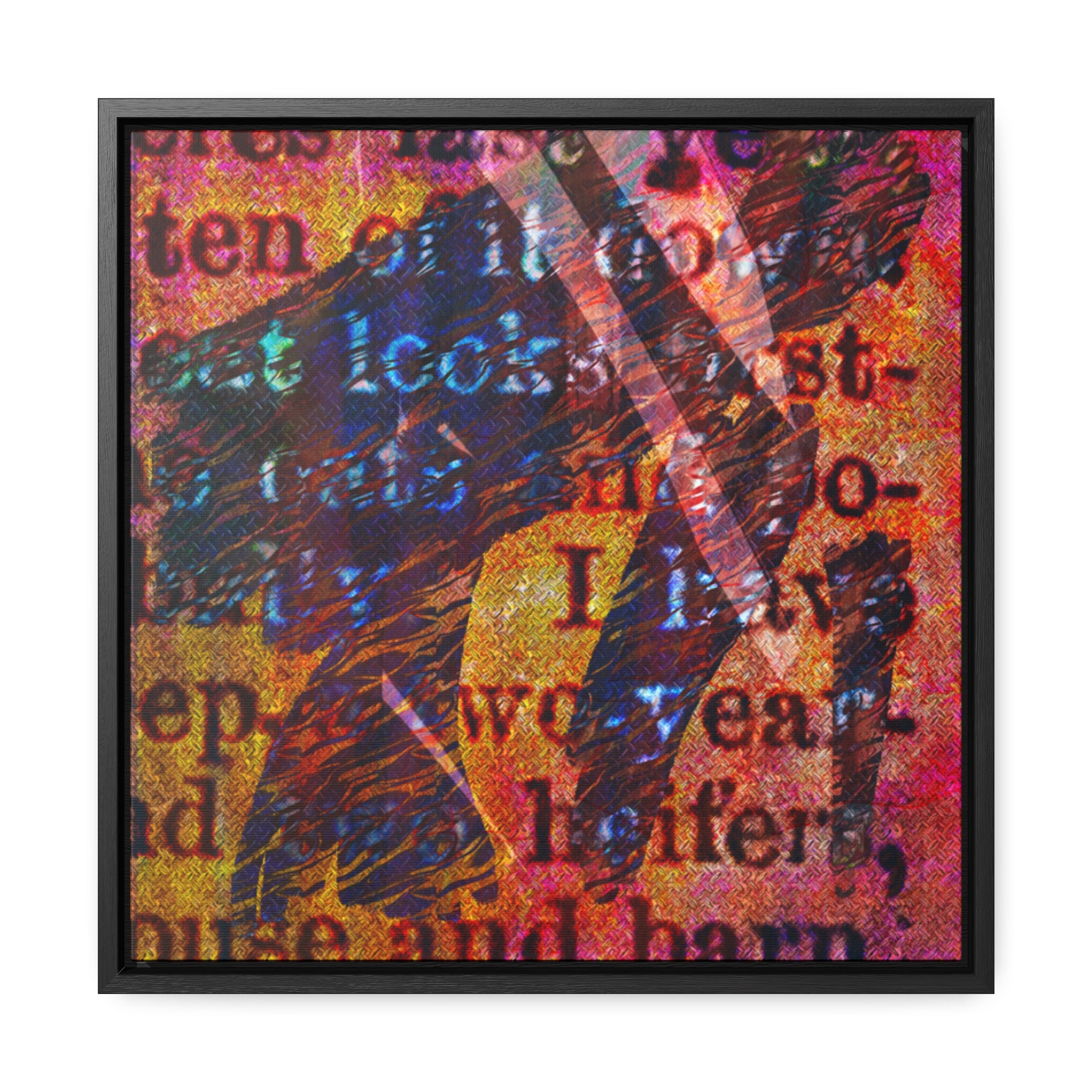 WORDS PEOPLE SAY Gallery Canvas Wraps, Square Frame