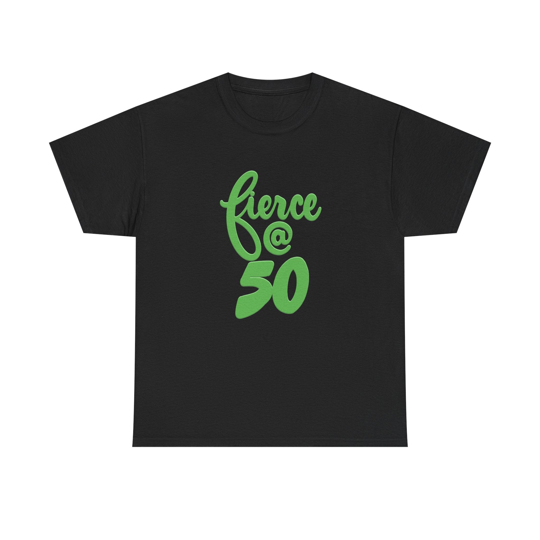 Fierce 50 Unisex Heavy Cotton Tee - Celebrate Your Style