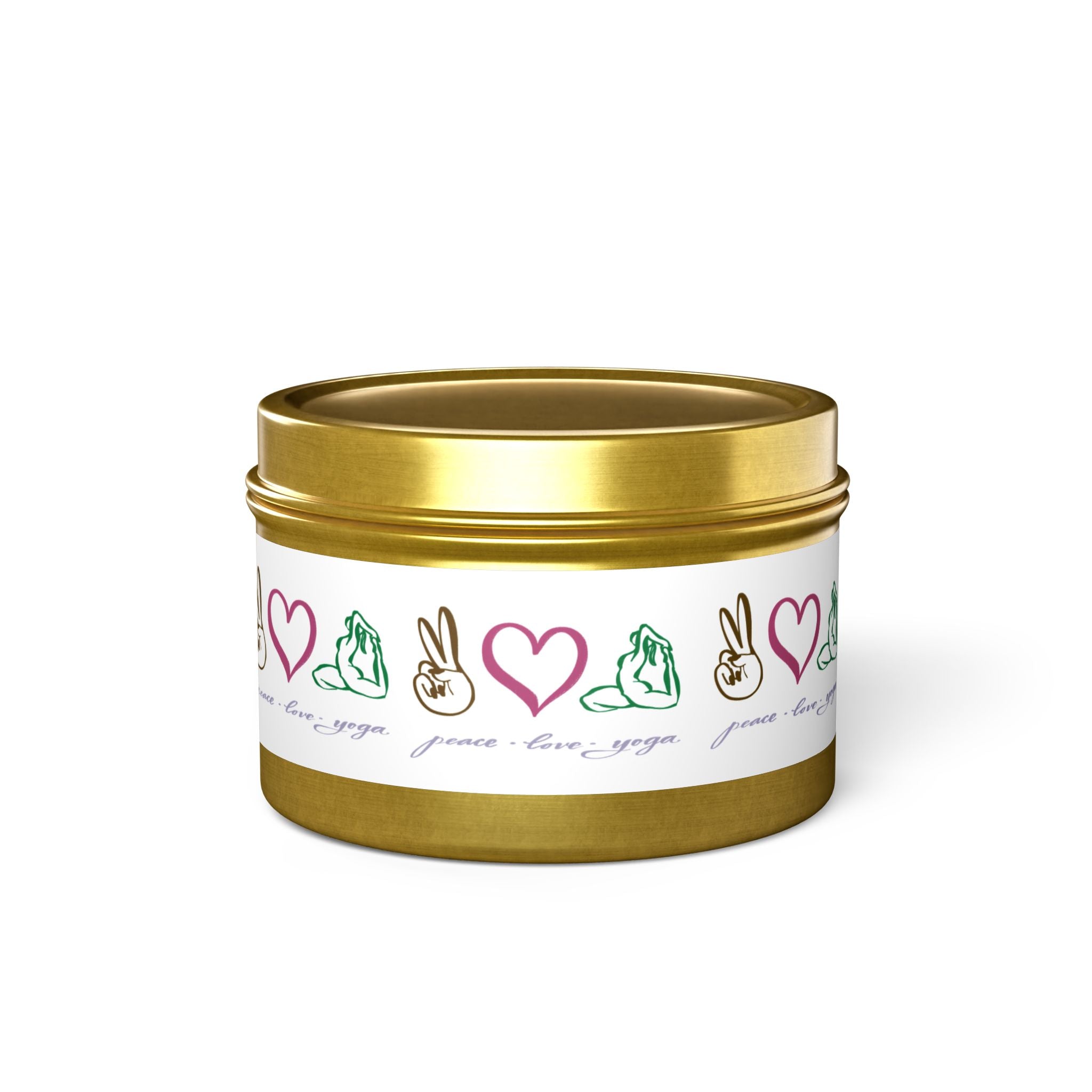 Tin Candle — Peace Love Yoga Tin Candle