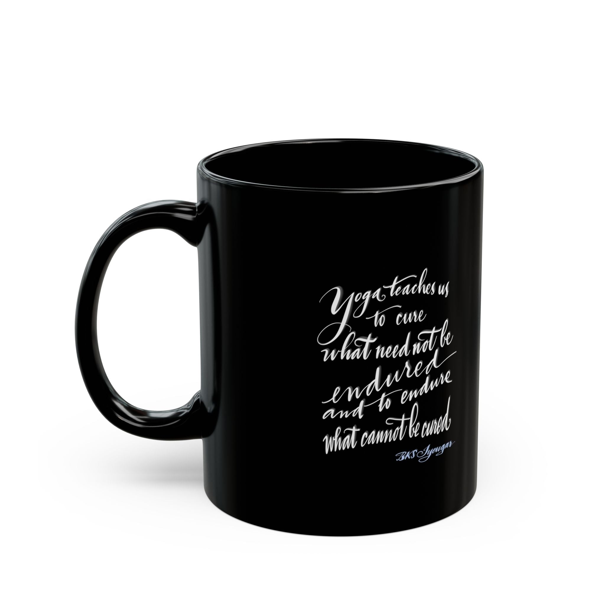 Inspirational Yoga Mug | Black Coffee Cup | Gift for Yogis, Motivational Drinkware, Self-Care, Wellness Decor, Mindfulness