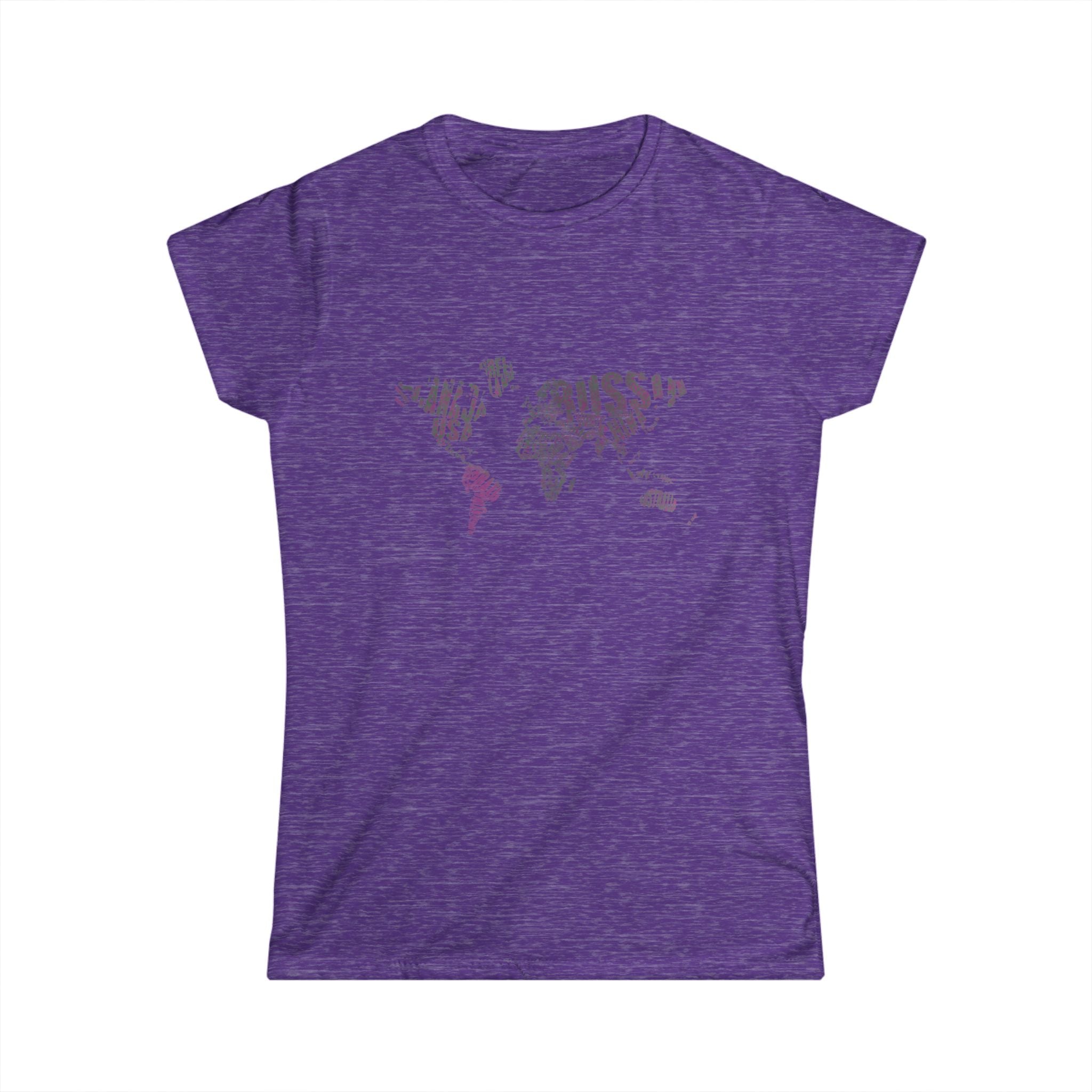 Stylish World Map Women's Tee, Casual Travel Shirt, Gift for Adventurers, Earth Day Apparel, Everyday Fashion Piece