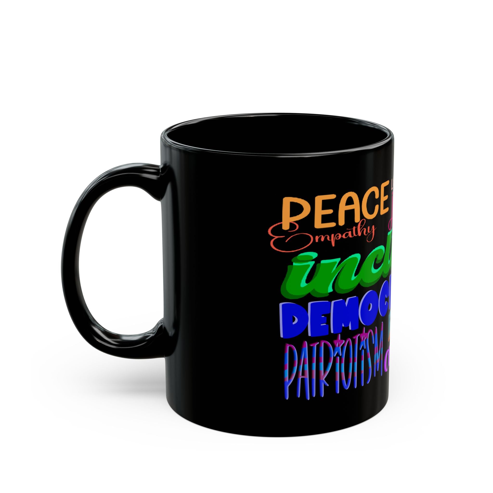 INCLUSIVE VALUES TO LIVE BY Black Mug (11oz)