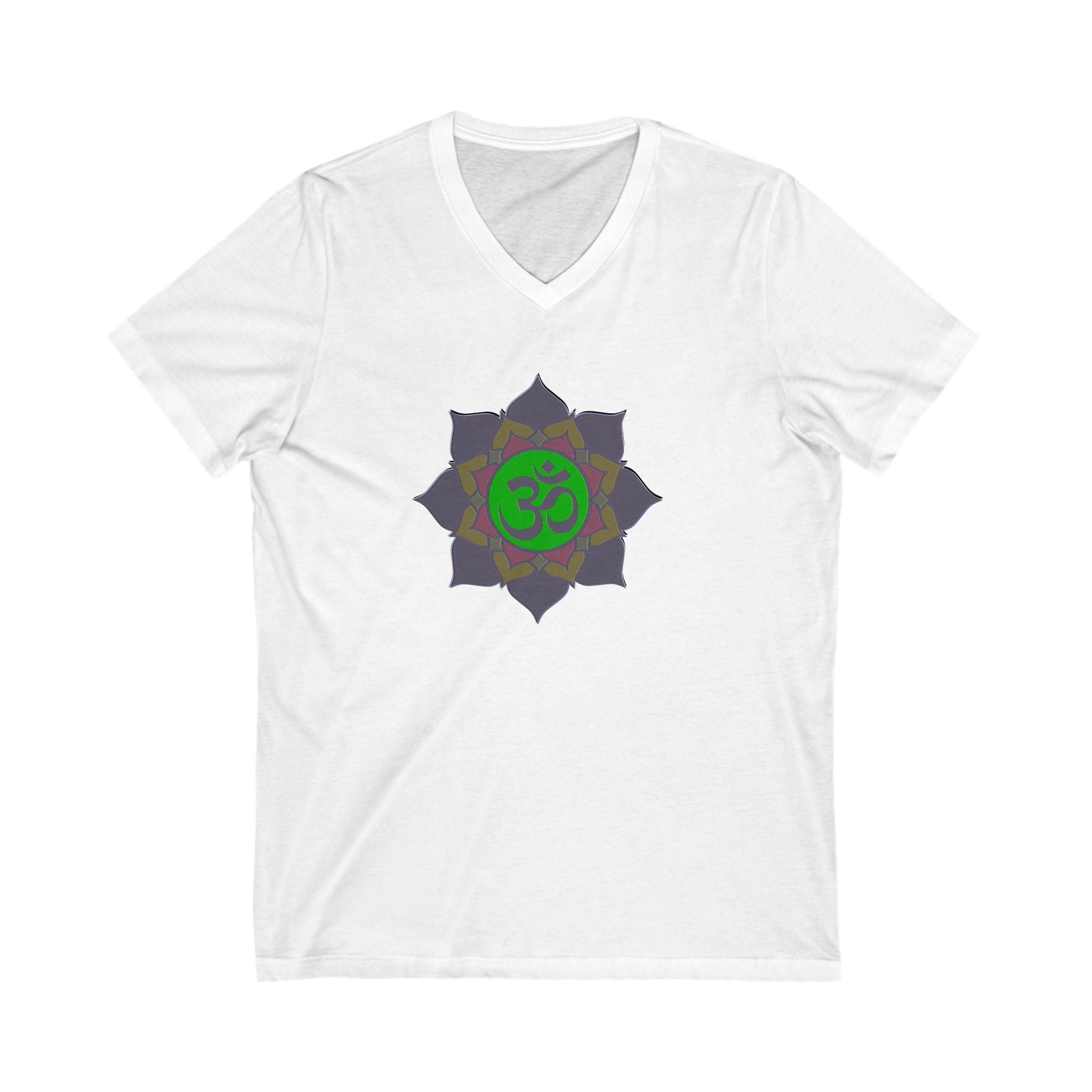 Om Symbol Unisex V-Neck Tee - Spiritual Yoga Shirt for Mindfulness