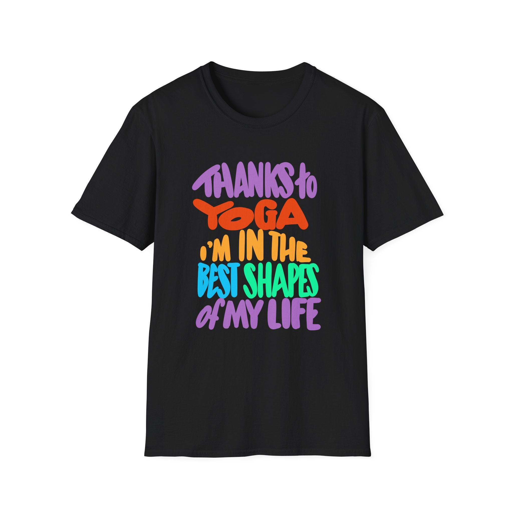 Thanks To Yoga Unisex Softstyle T-Shirt - Motivational Fitness Tee
