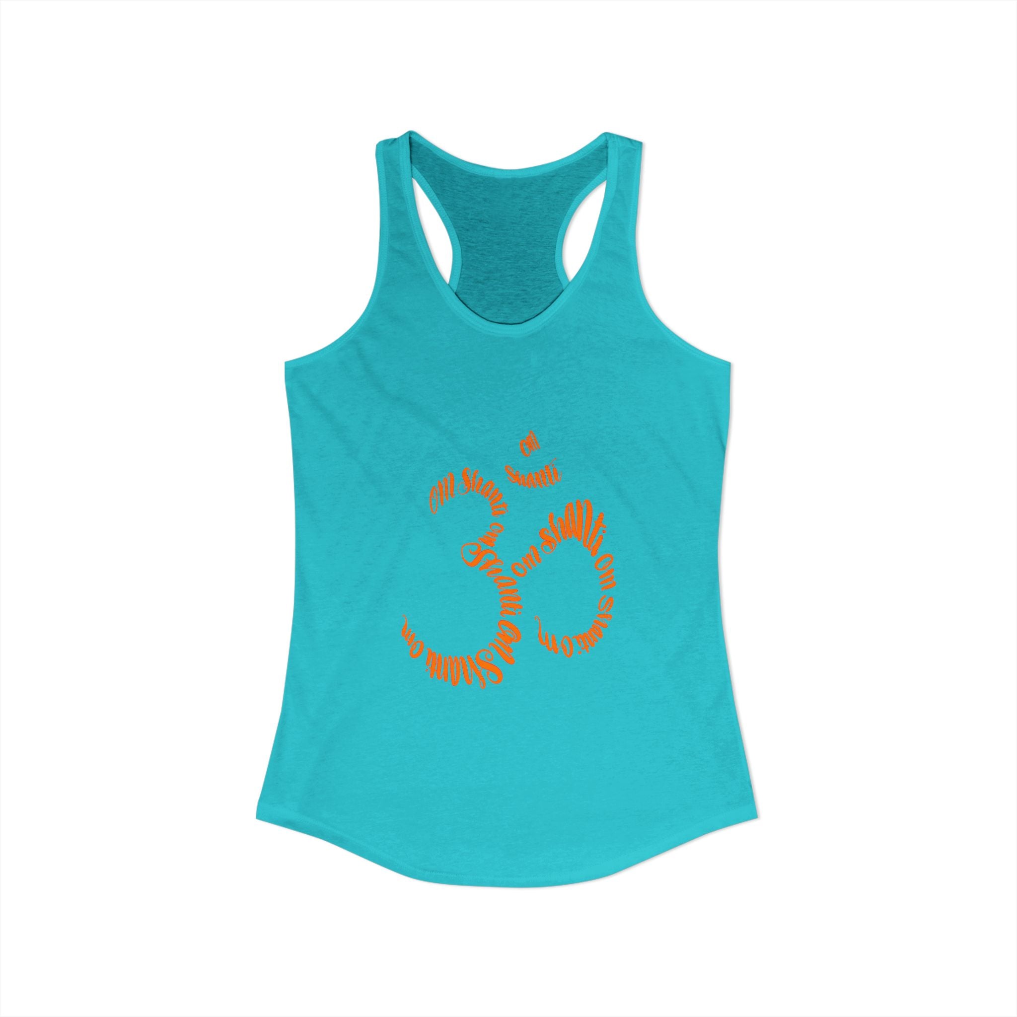 Yoga OM Racerback Tank — Hand-Drawn Calligraphy