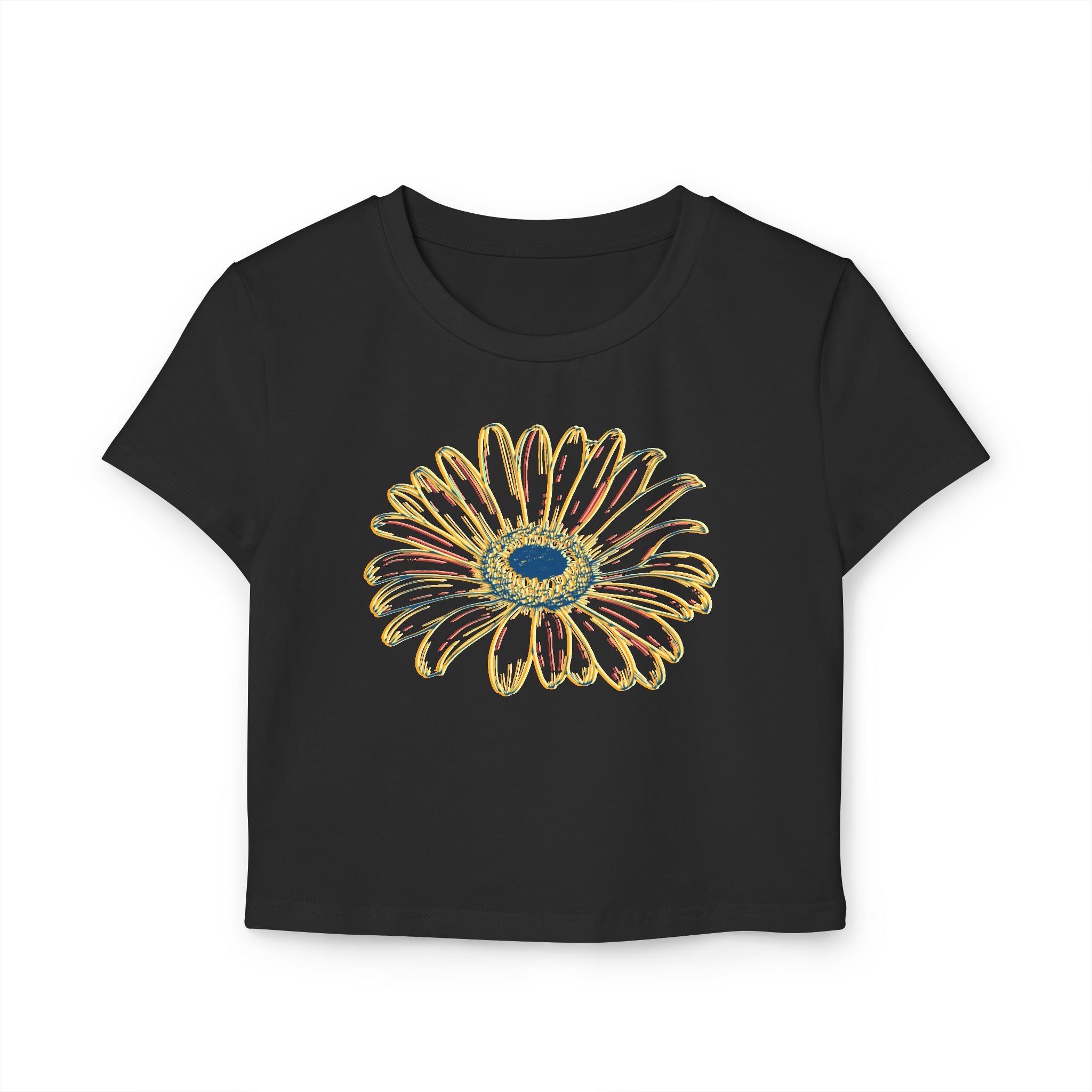 Women's Floral Baby Tee | Cute Summer Top | Perfect for Casual Outings & Gifts