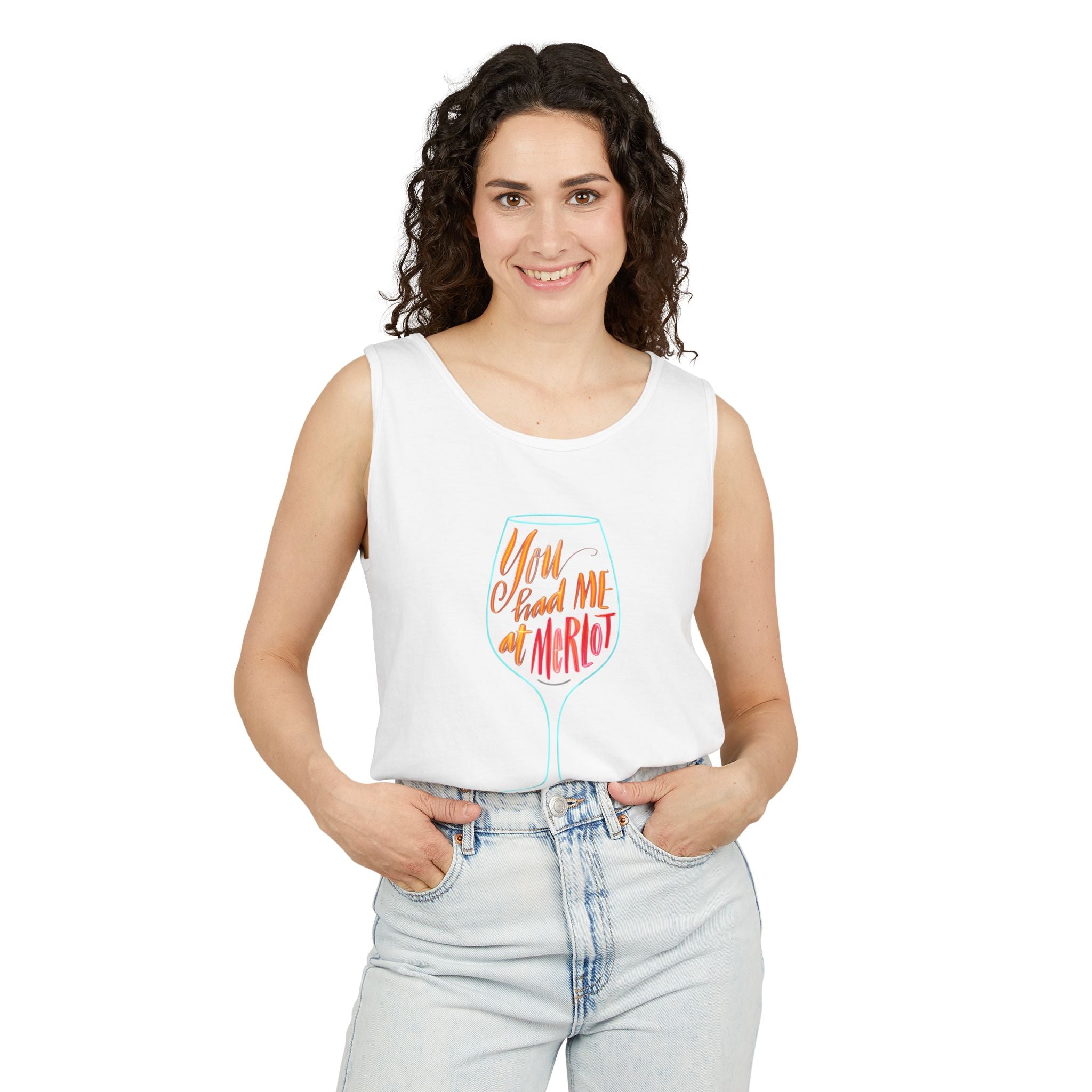 Funny Wine Lover Tank Top - 'You Had Me at Merlot'