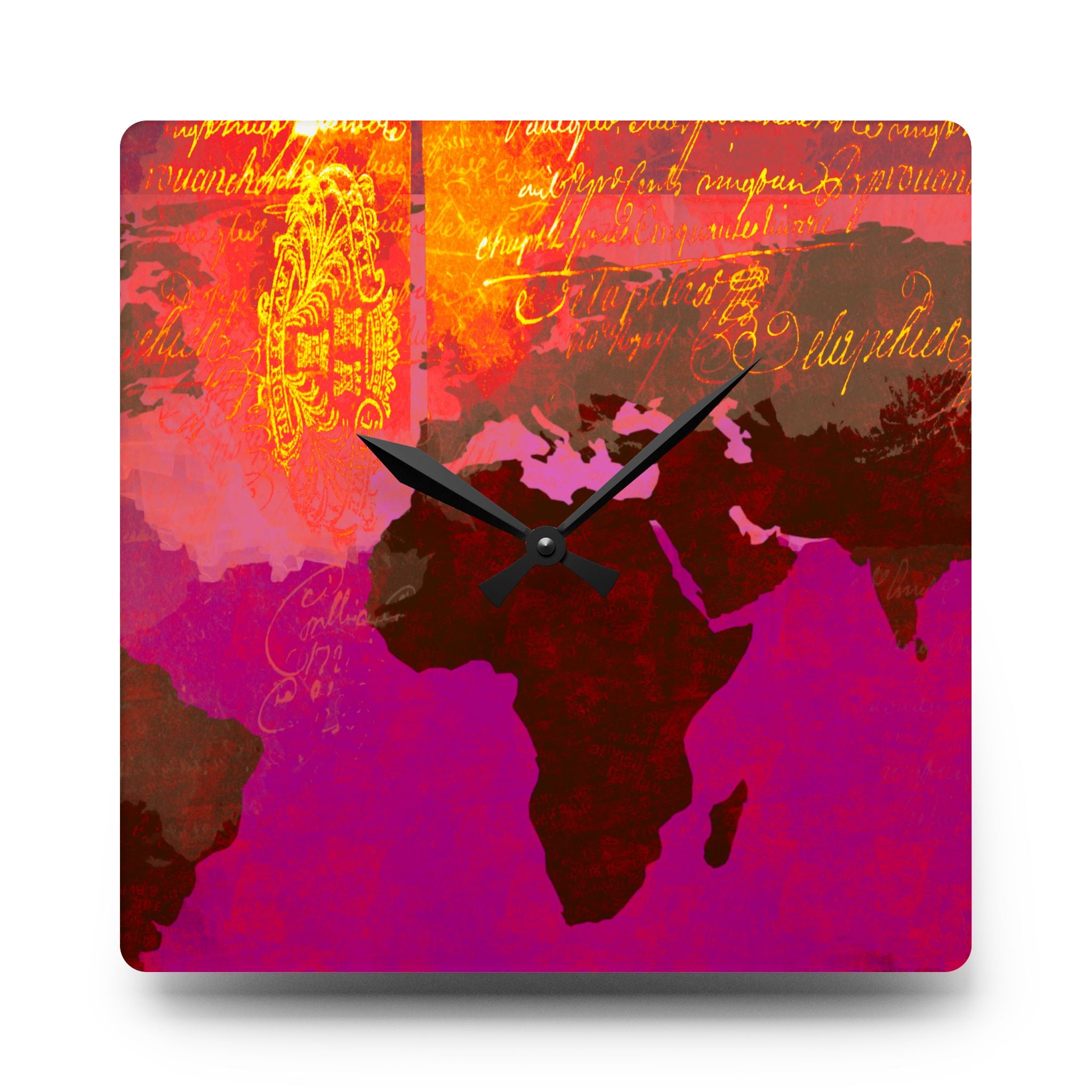 WORLD TRAVELER Acrylic Wall Clock