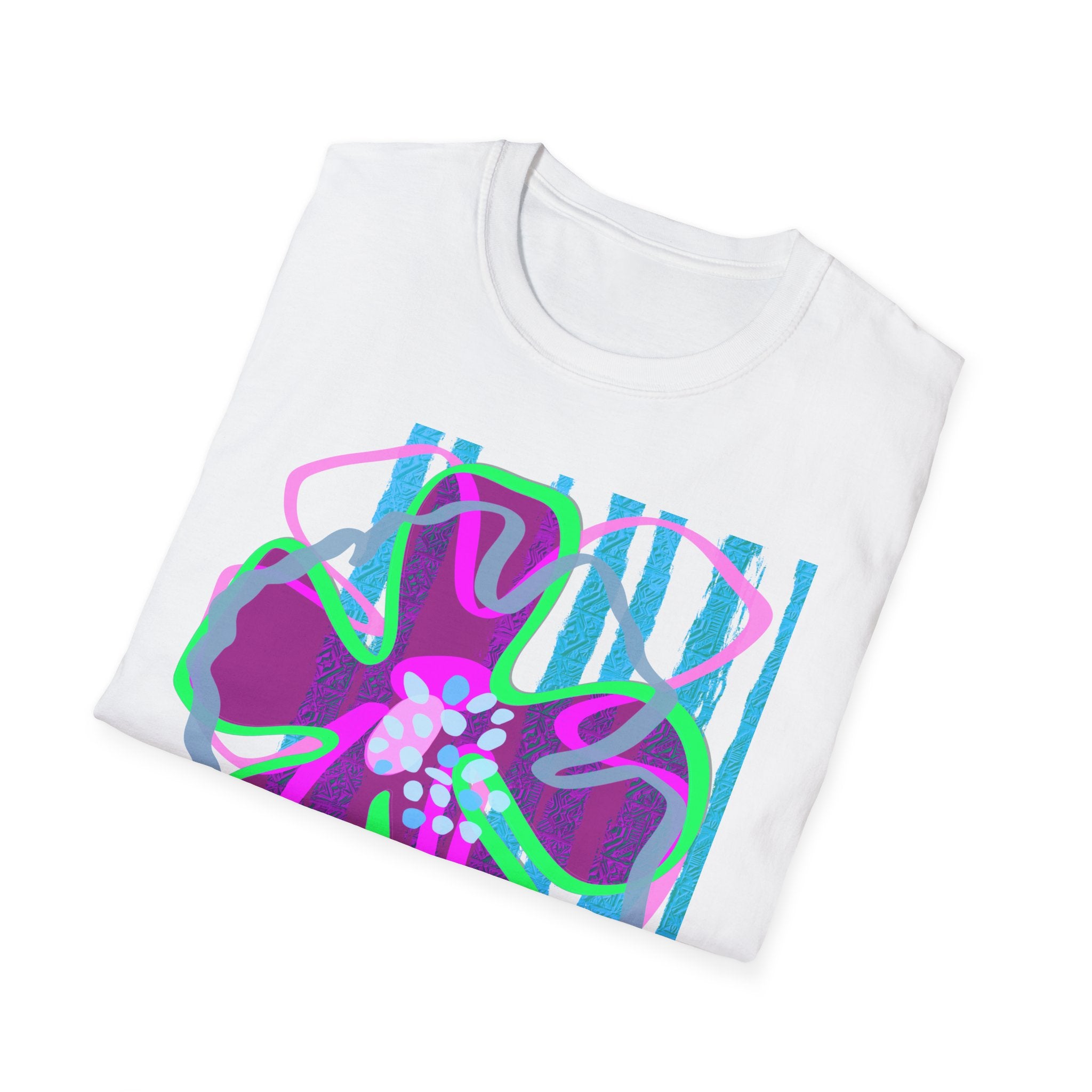 Vibrant Floral Unisex Softstyle T-Shirt for Summer Vibes