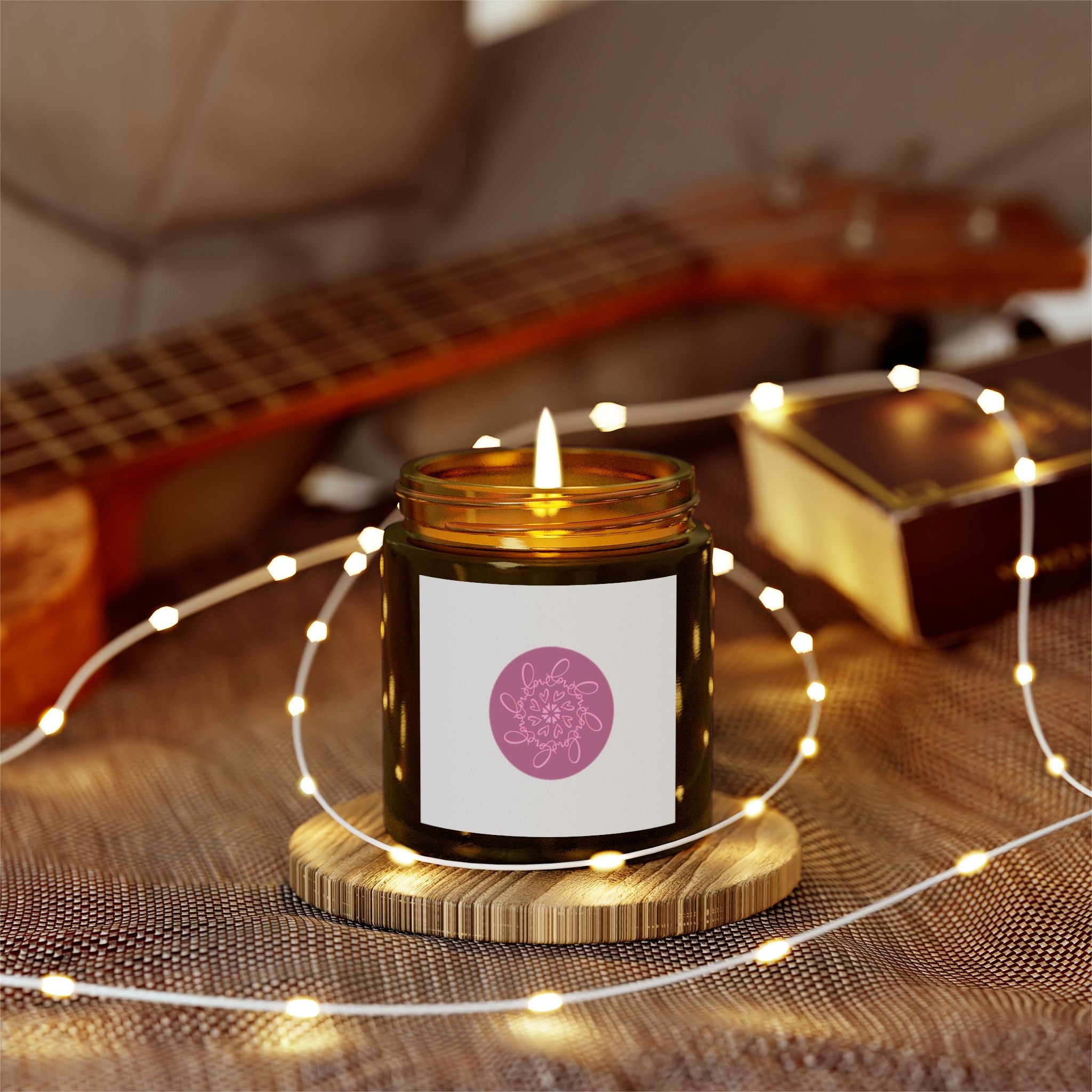 Relaxing Scented Candle - Coconut Apricot Wax (4oz, 9oz), Aromatherapy, Self-Care, Home Decor, Gift for Her, Celebration