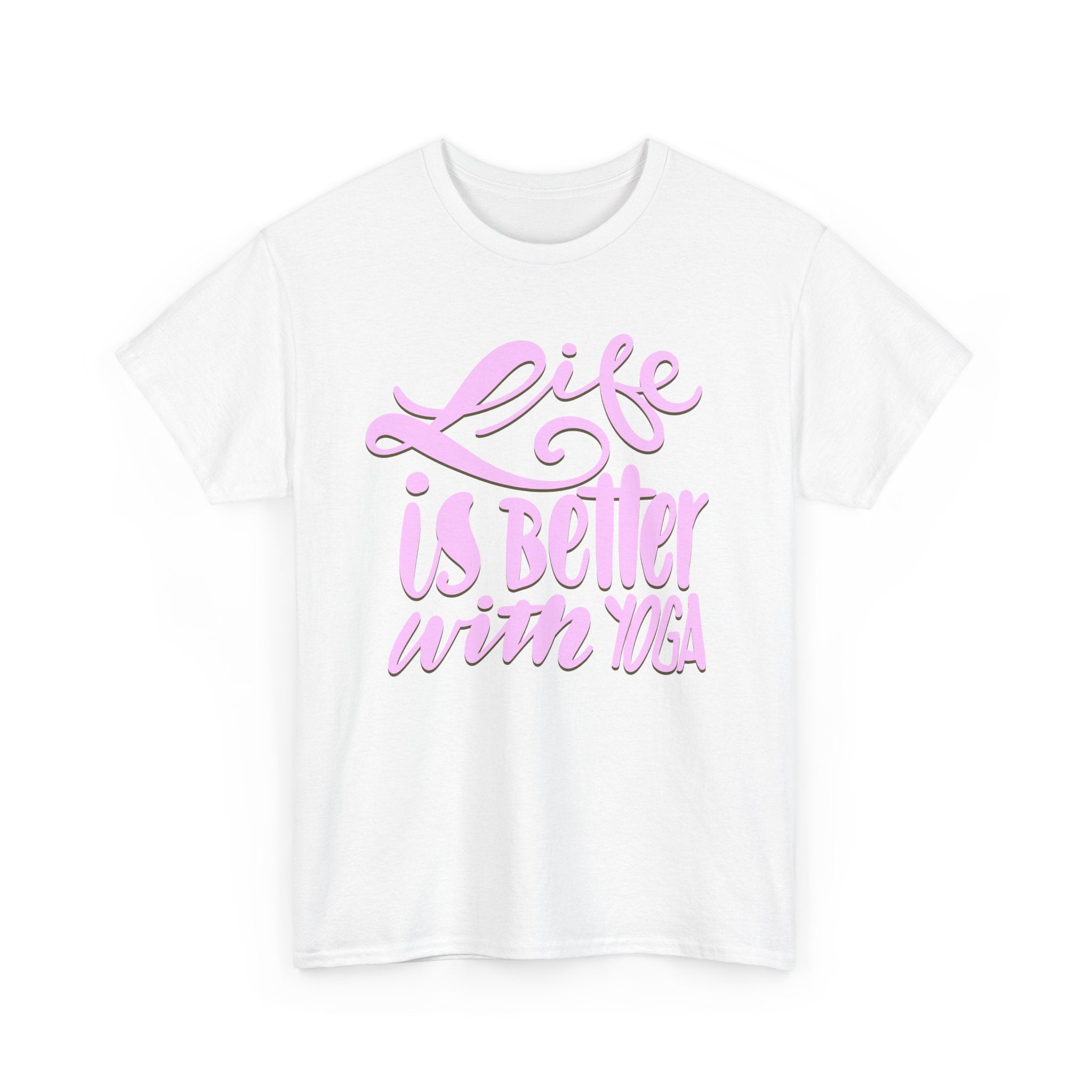 LIFE IS BETTER WITH YOGA Unisex Heavy Cotton Tee