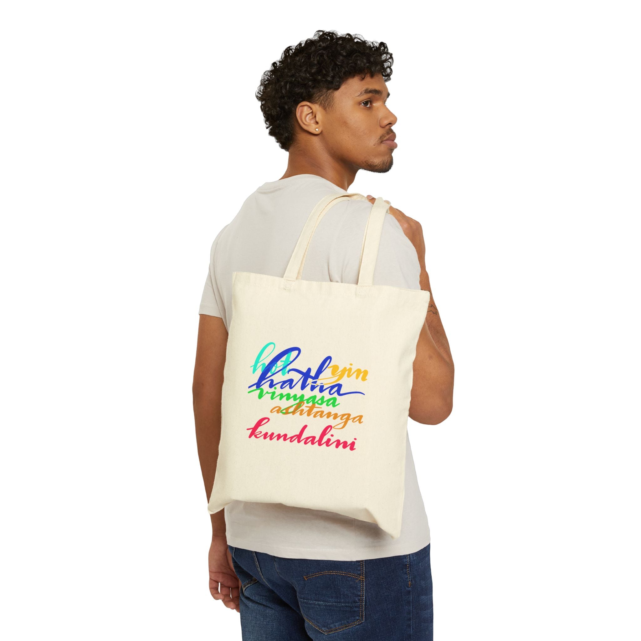 Many Styles of Yoga Soft Canvas Tote Bag - Kundalini Art Design