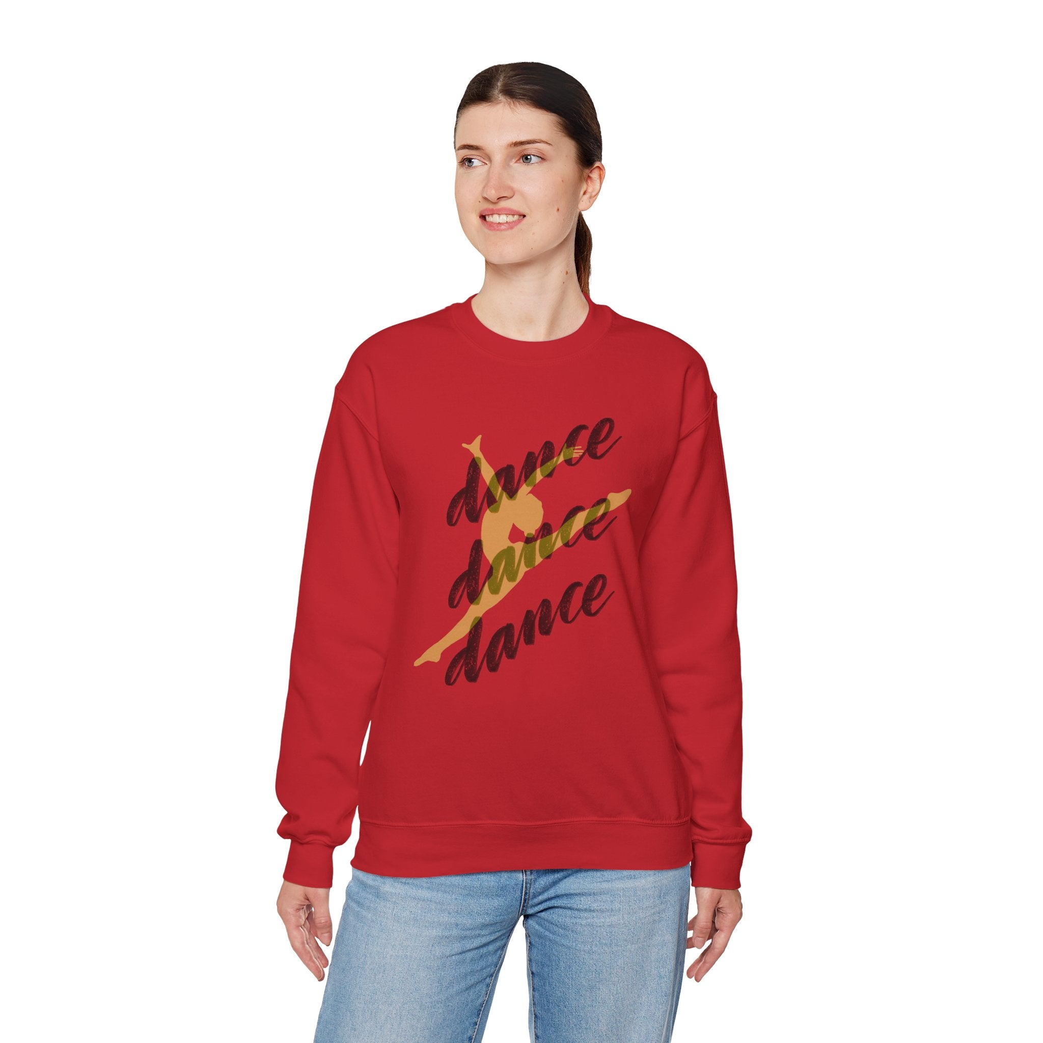 Dance Jump Crewneck Sweatshirt — Golden Silhouette