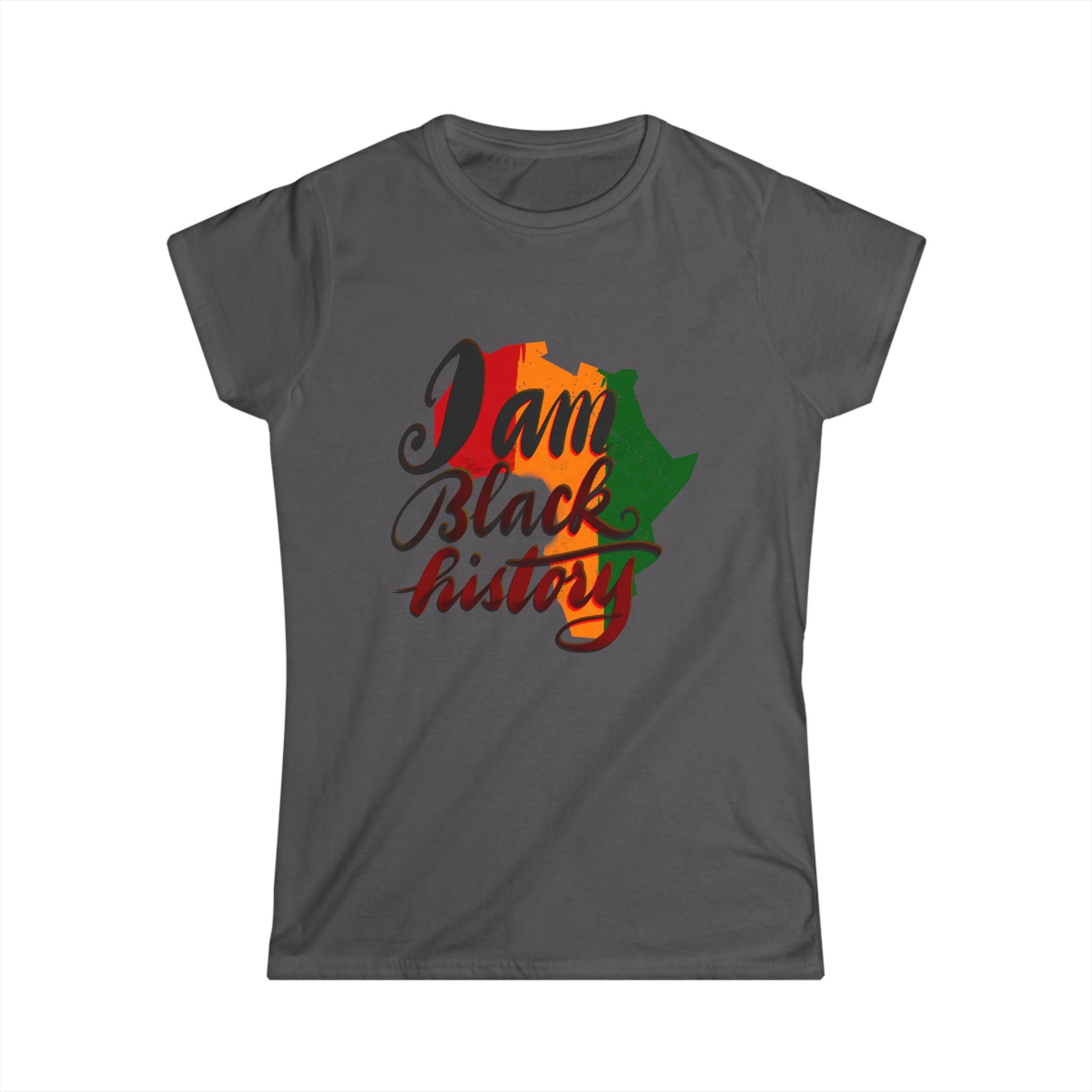 I Am Black History Women's Softstyle Tee – Celebratory Afrocentric Apparel
