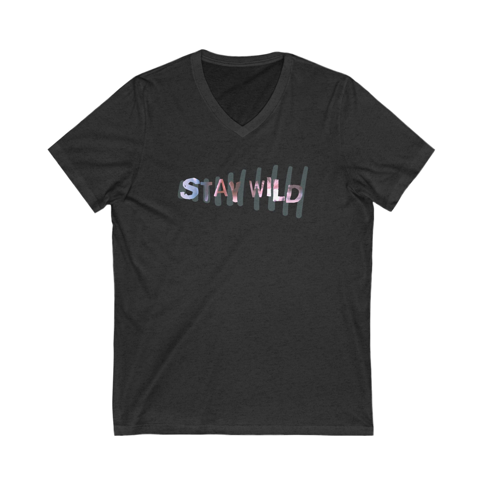 Stay Wild V-Neck Tee - Casual Comfort for Adventure Lovers