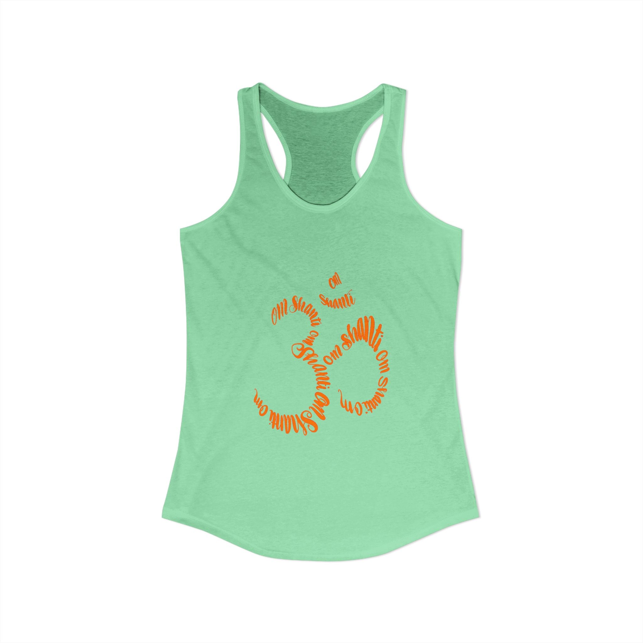 Yoga OM Racerback Tank — Hand-Drawn Calligraphy