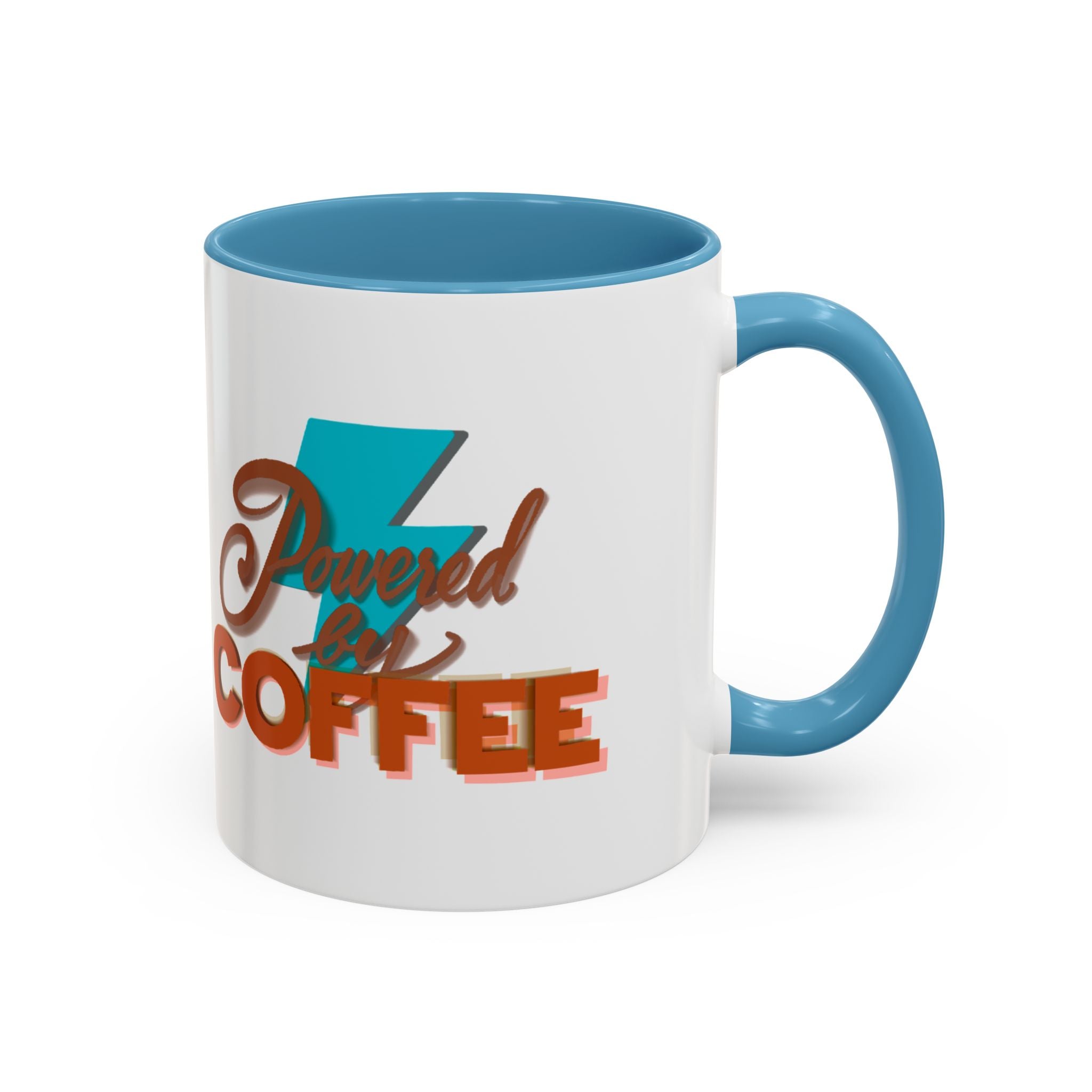 POWERED BY COFFEE Accent Coffee Mug (11 oz)